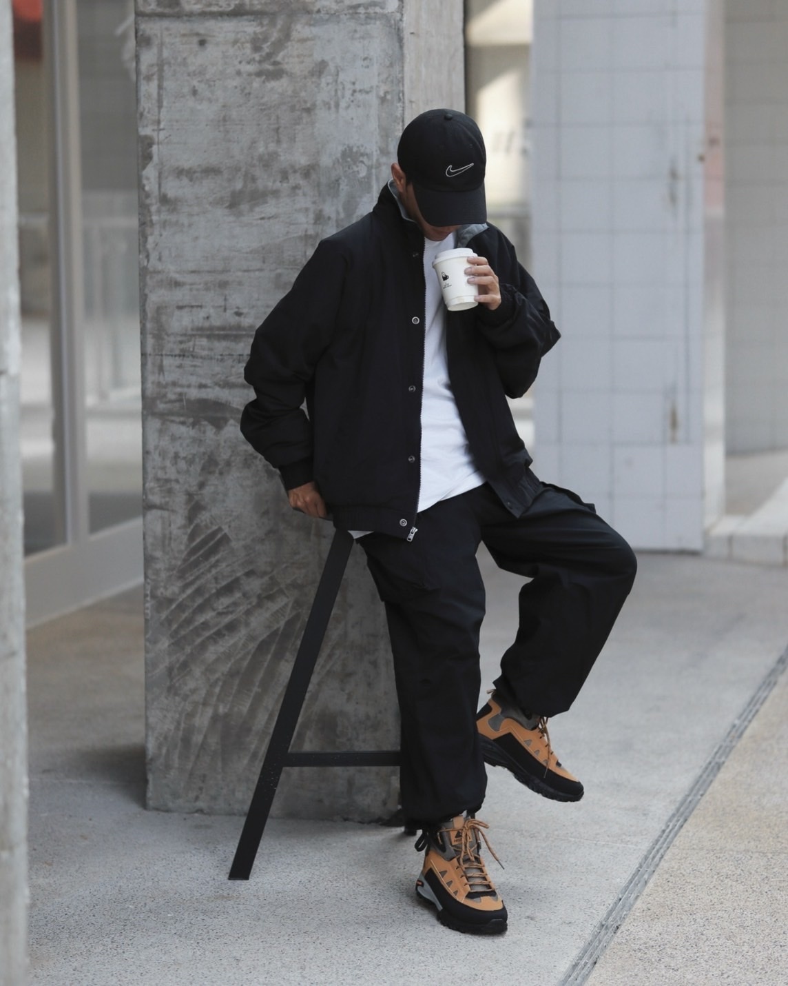 NIKE CLUB FUTURA 黑色 立領外套 防風 夾克 保暖