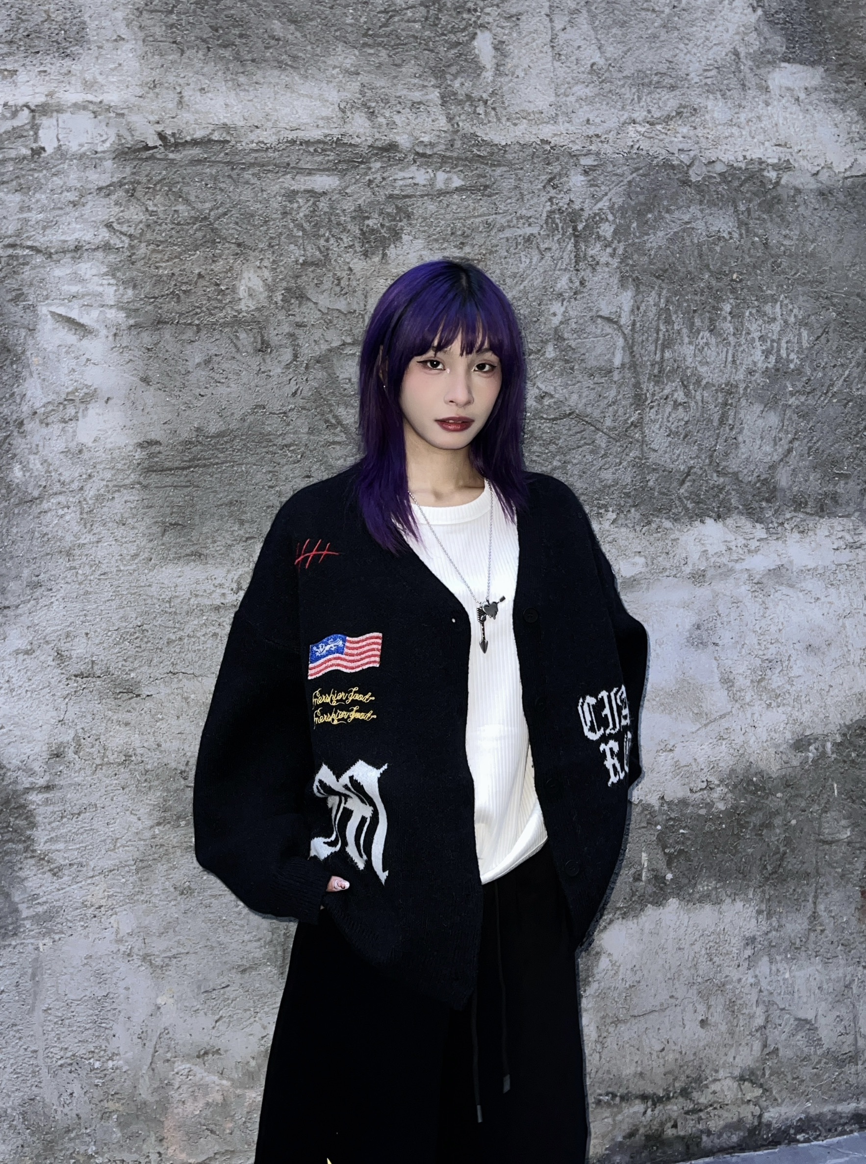 (GOAL) 美式 復古 街頭 針織 開衫 外套 MQ7967