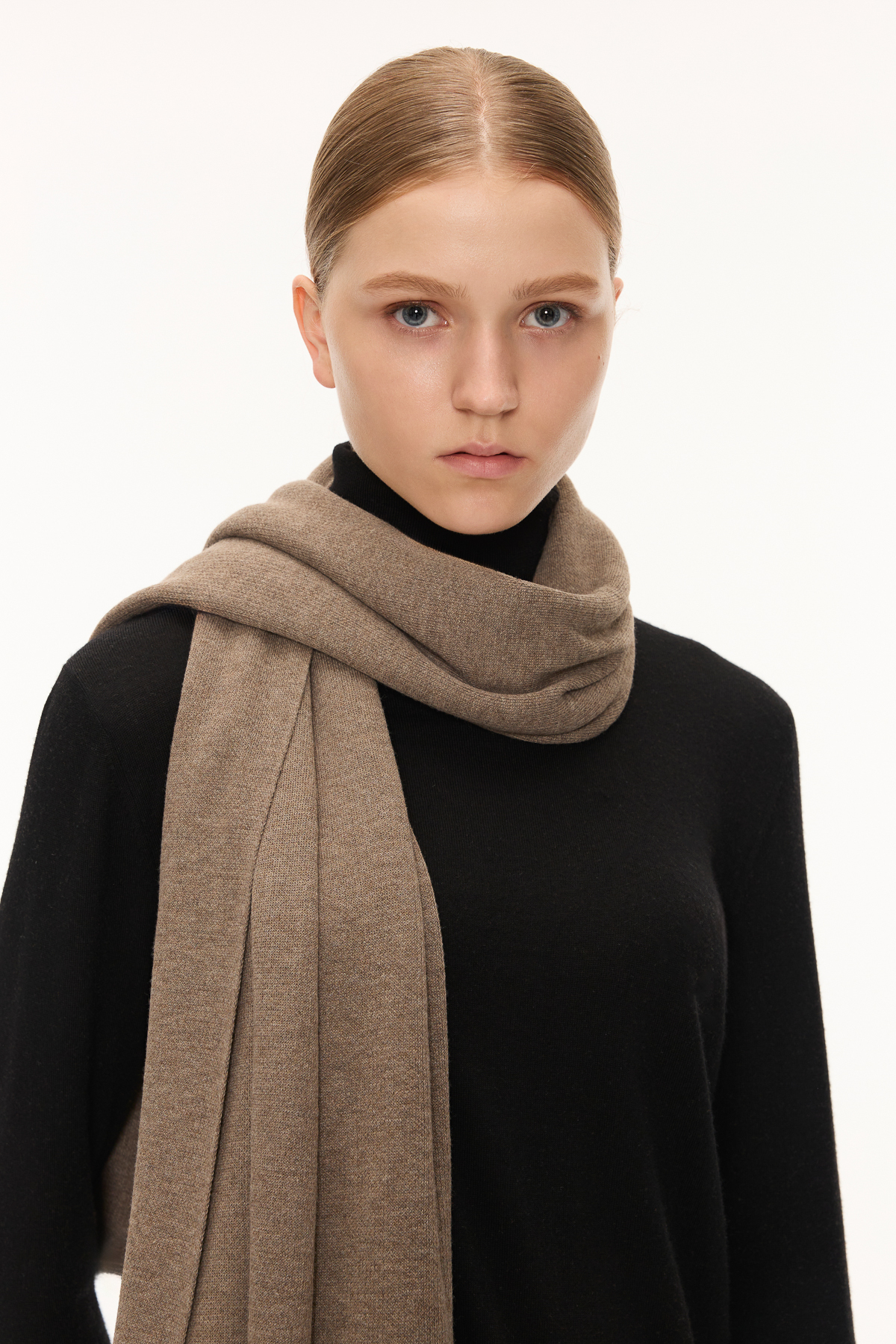 RENE綿柔披巾（淺可可）