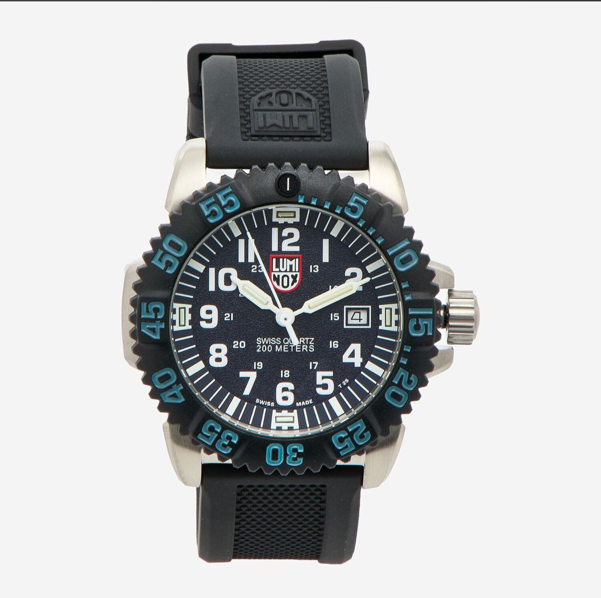 英國代購 (獨立訂單)-LUMINOX Black & Silver Tone Analogue&nbsp;Watch Swiss Made