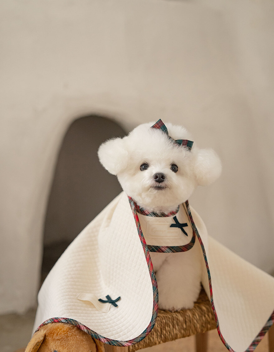 OPAAAP x OWWW Studio 有機棉縫絎格紋滾邊小毯