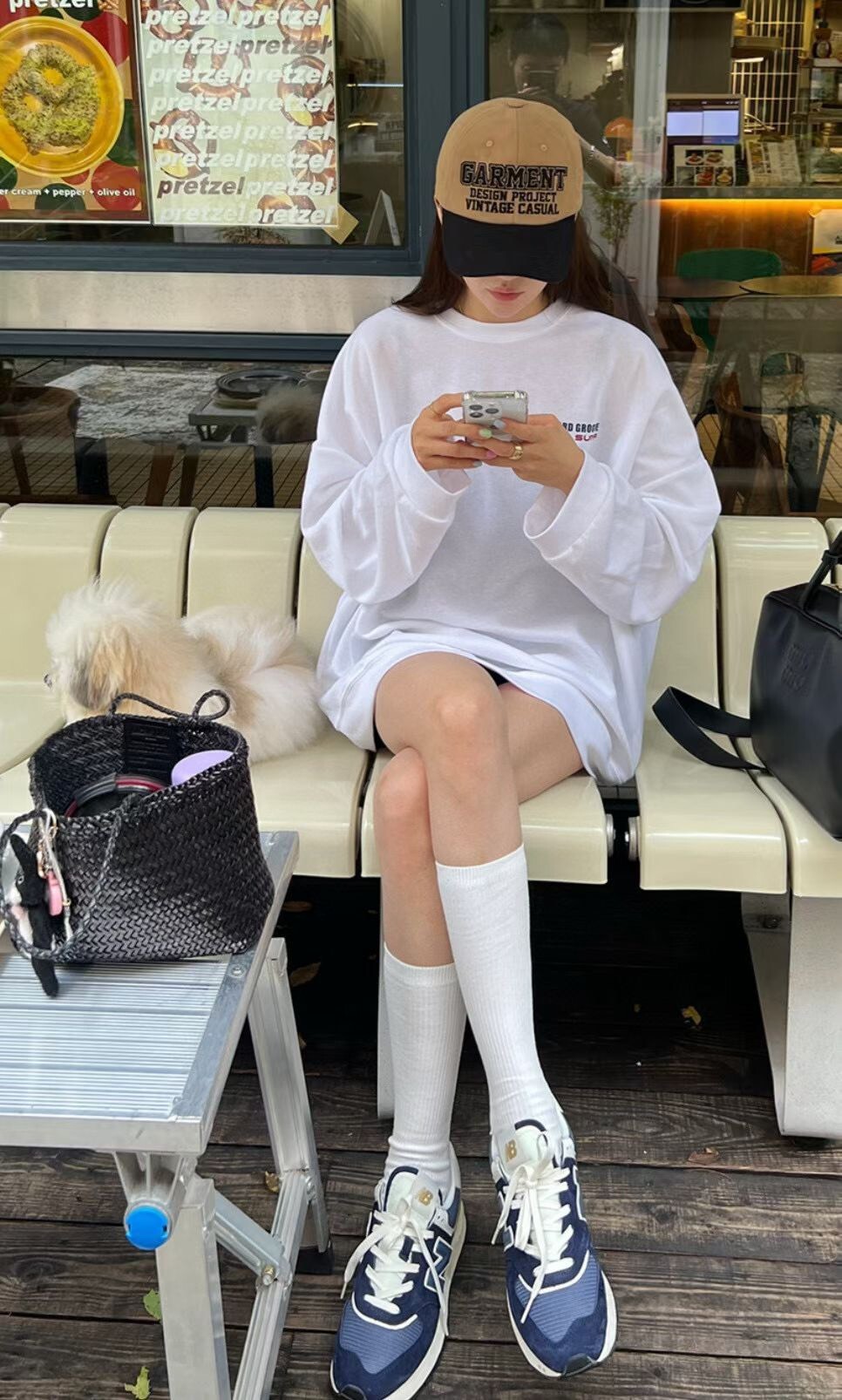 #AB115坑條中筒小腿襪(白/黑/灰)