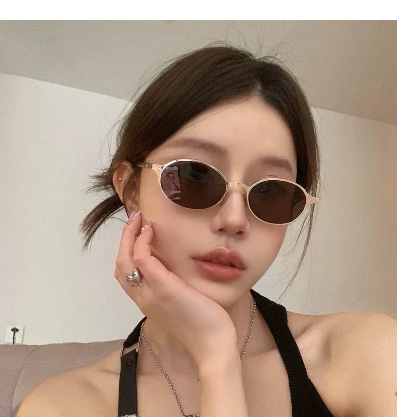 09591菱格紋金屬墨鏡/兩款