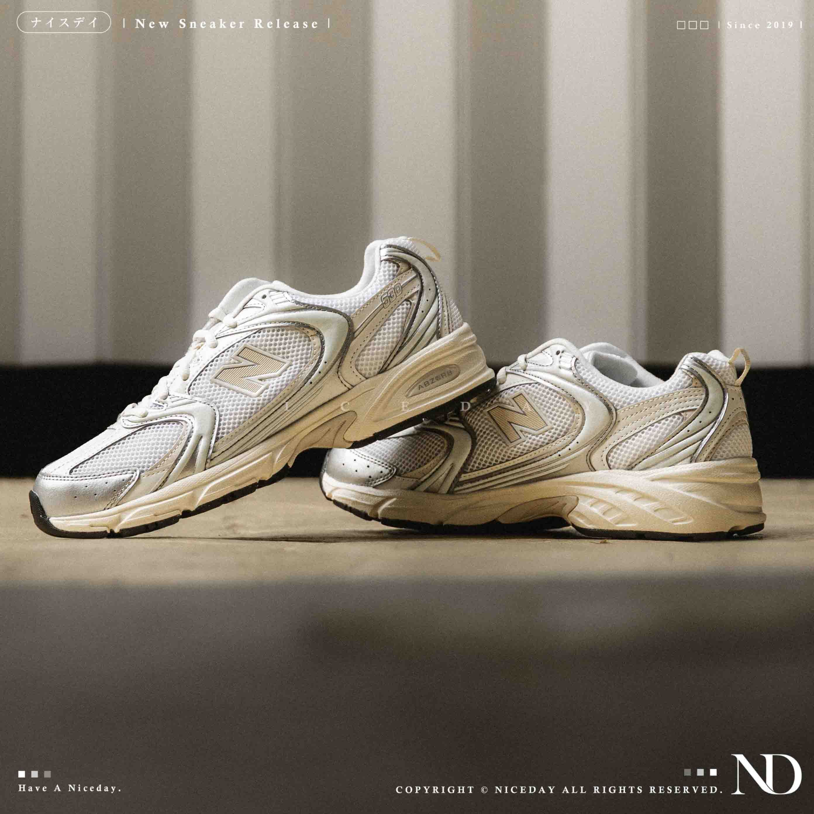 NICEDAY 現貨 New Balance 530 奶油白 奶油 米色 米白 淺黃 復古 男女鞋 U530ESB