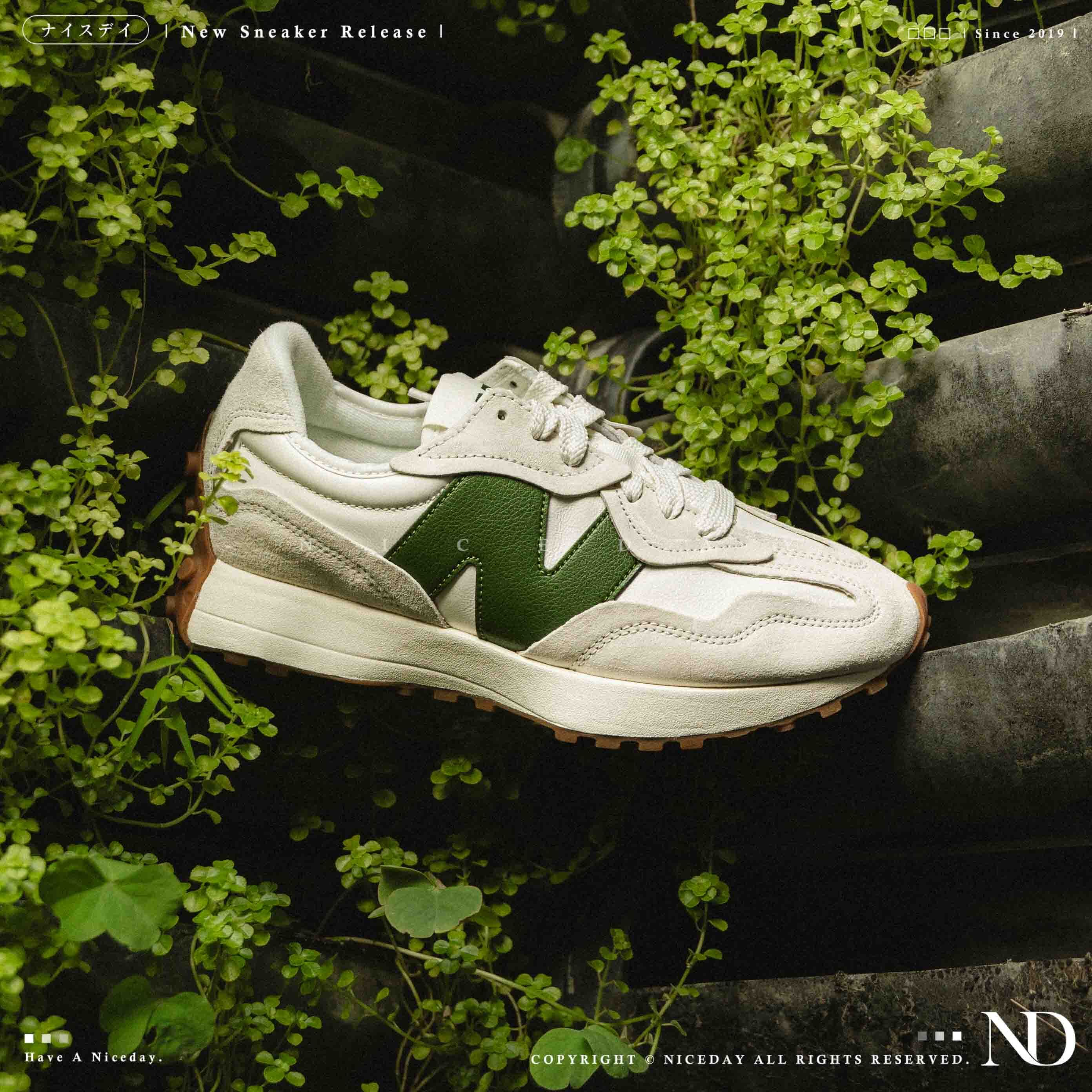 NICEDAY 現貨 New Balance 327 米白 軍綠 草綠 綠色 深綠 綠 復古 男女鞋 U530ESA