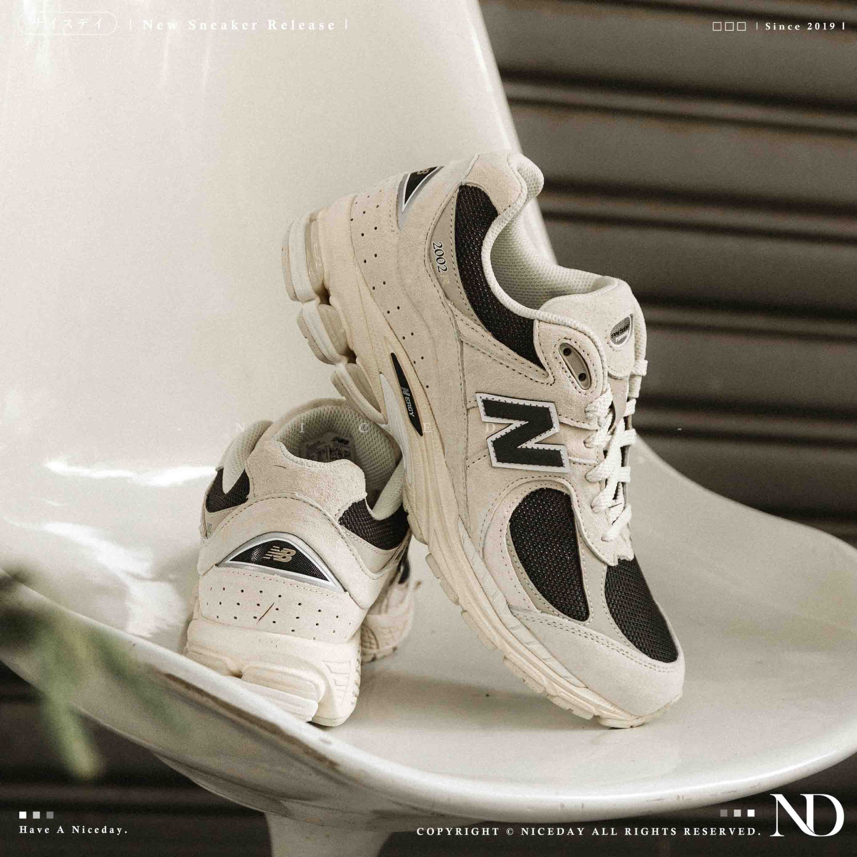 NICEDAY 現貨 New Balance 2002R 米黑 麂皮 米白 復古 男鞋 U2002RN