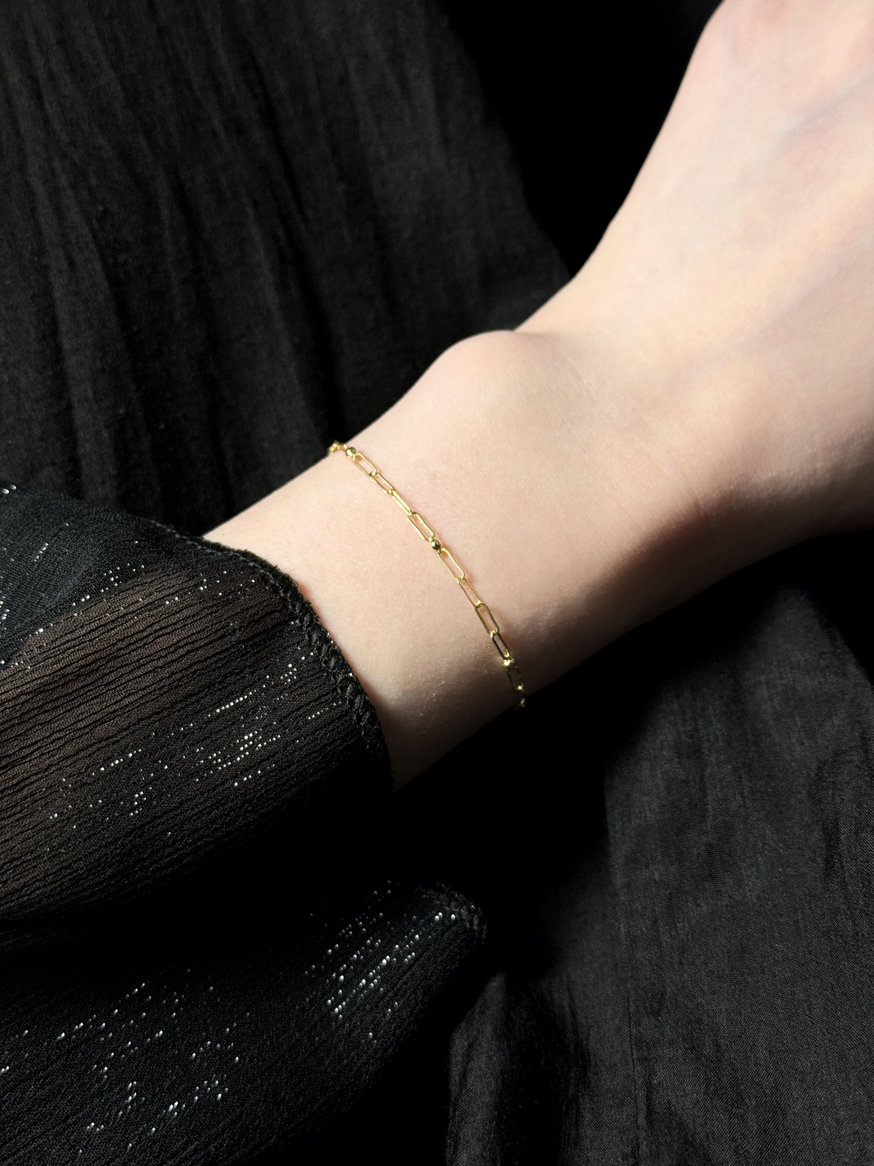 序光長方金珠手鍊