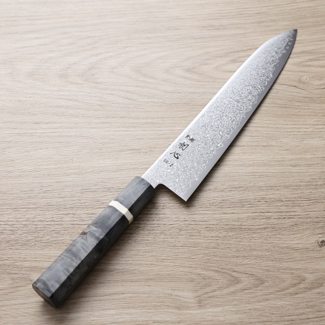 初心 細冰 牛刀 240mm SG2鋼 大馬士革
