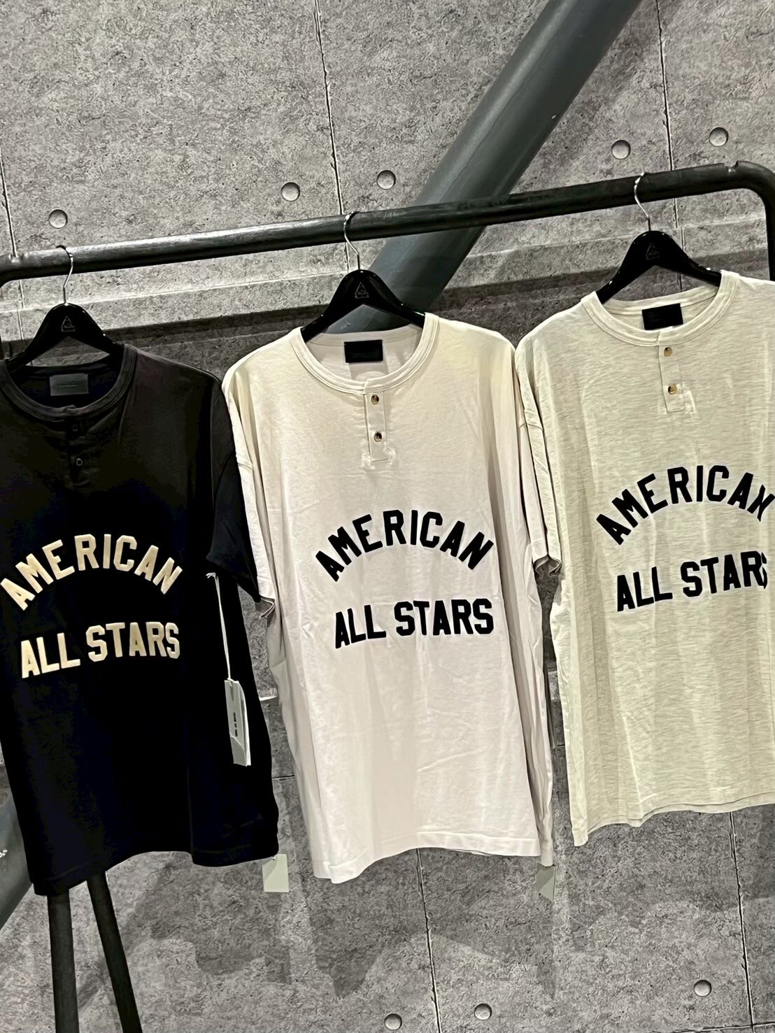FEAR OF GOD 主線 植絨Logo All Stars 亨利領 短袖 T