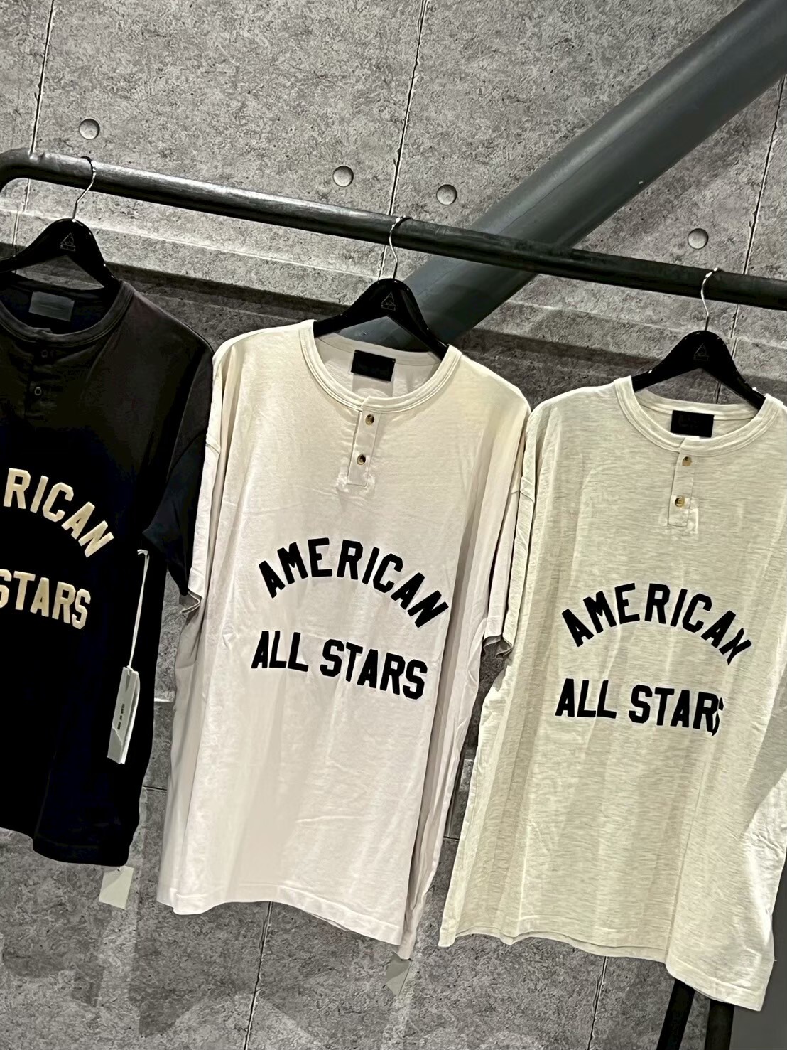 FEAR OF GOD 主線 植絨Logo All Stars 亨利領 短袖 T