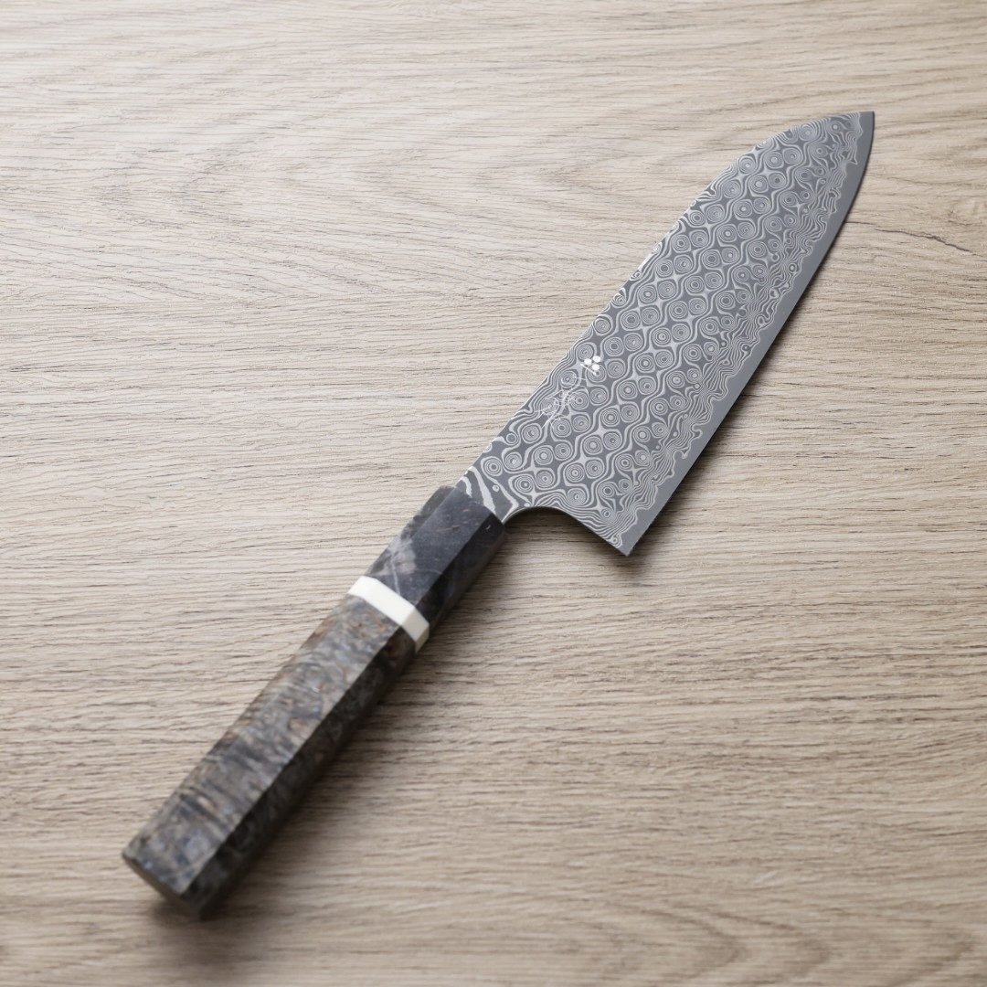 二唐刃物 三德 180mm SG2粉末HSS鋼 暗紋