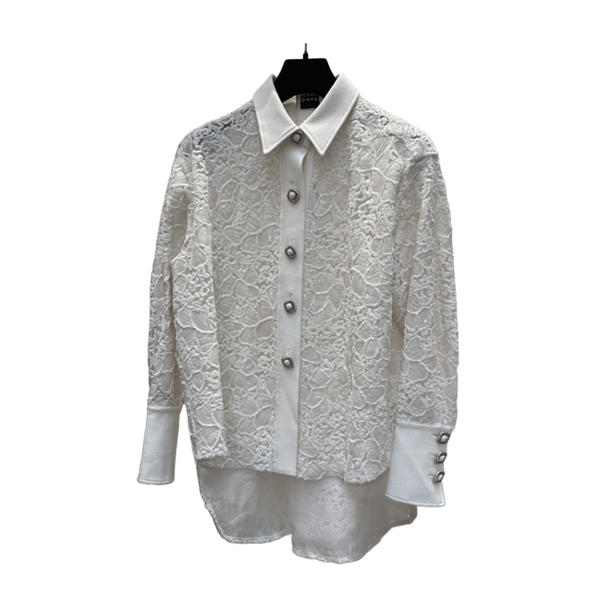 1EA1020-055 EDWARD ACHOUR Blouse Without Bow Ivory #090628/932 (C-EU-E)