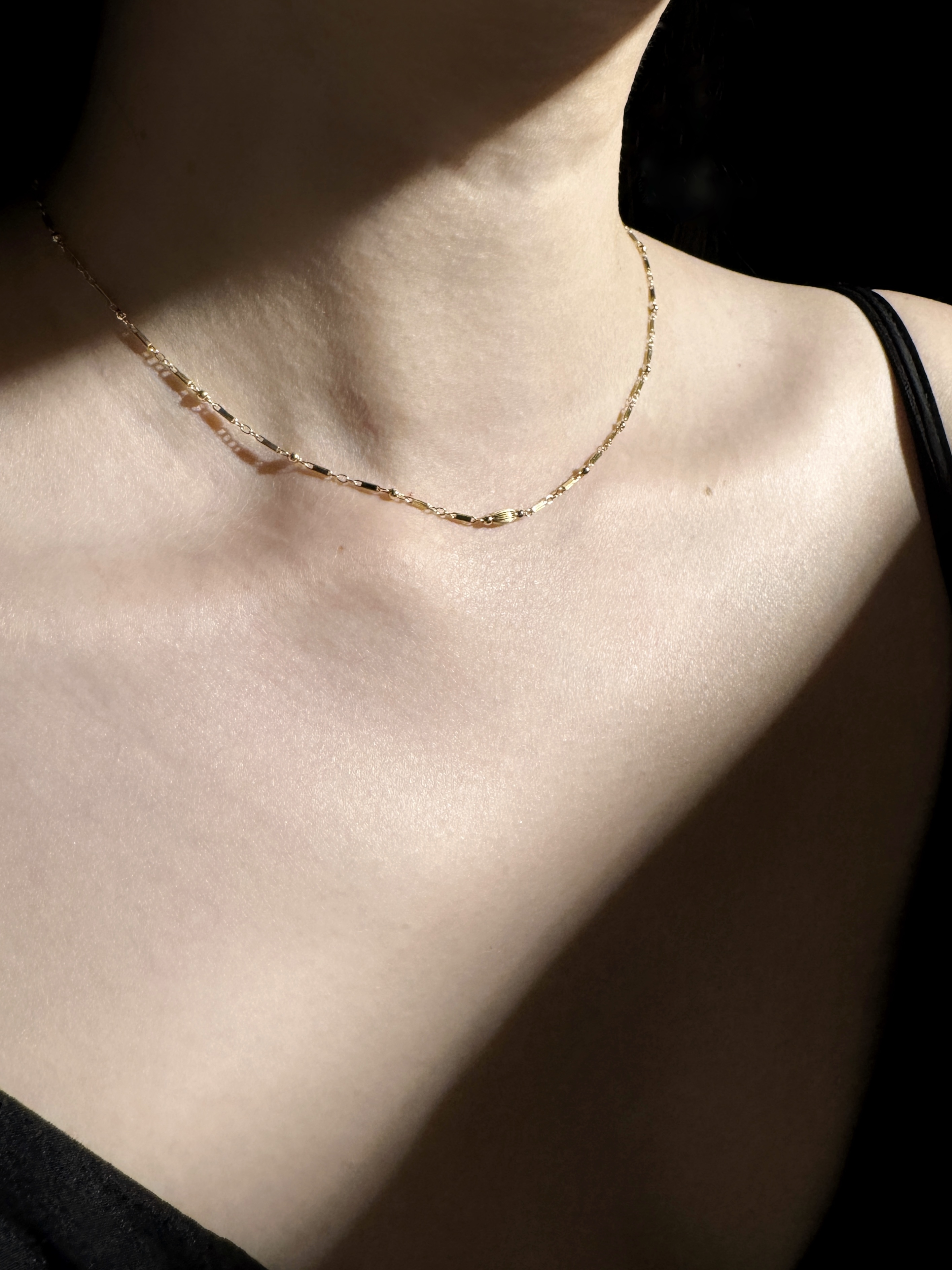 序光節節金珠項鍊