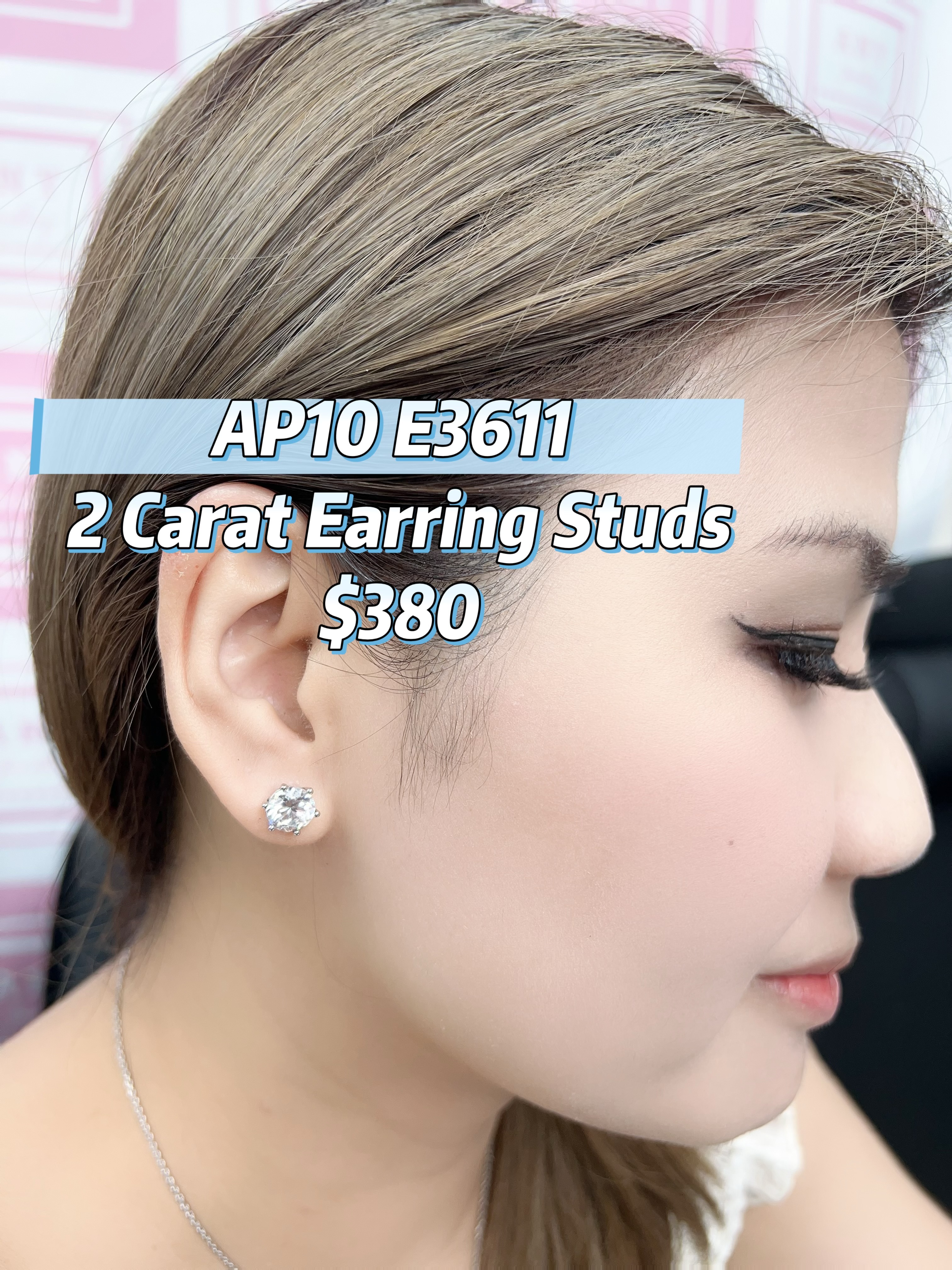 AP10 E3611 2 Carat Earring Studs $380