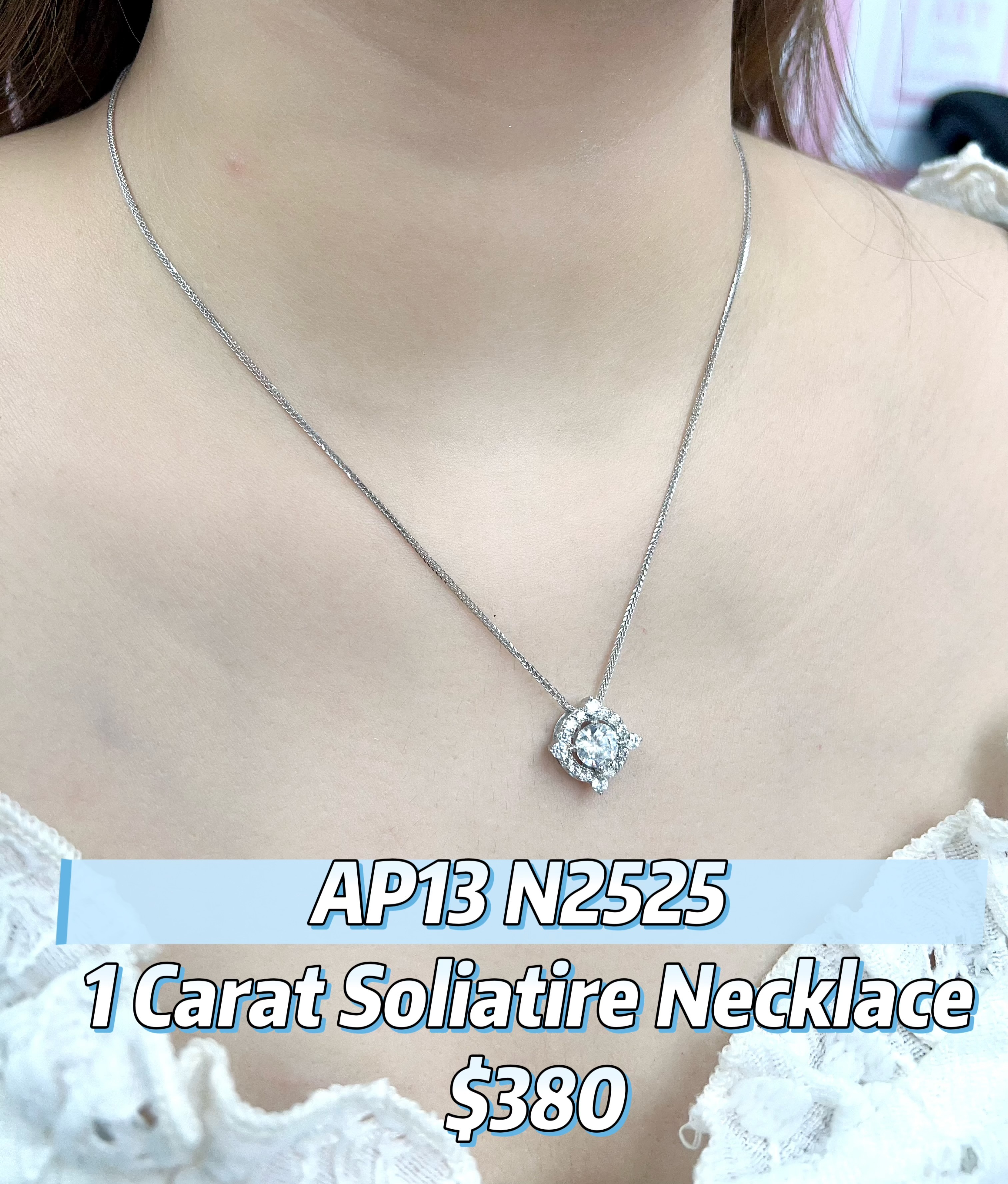 AP13 N2525 1 Carat Soliatire Necklace $380