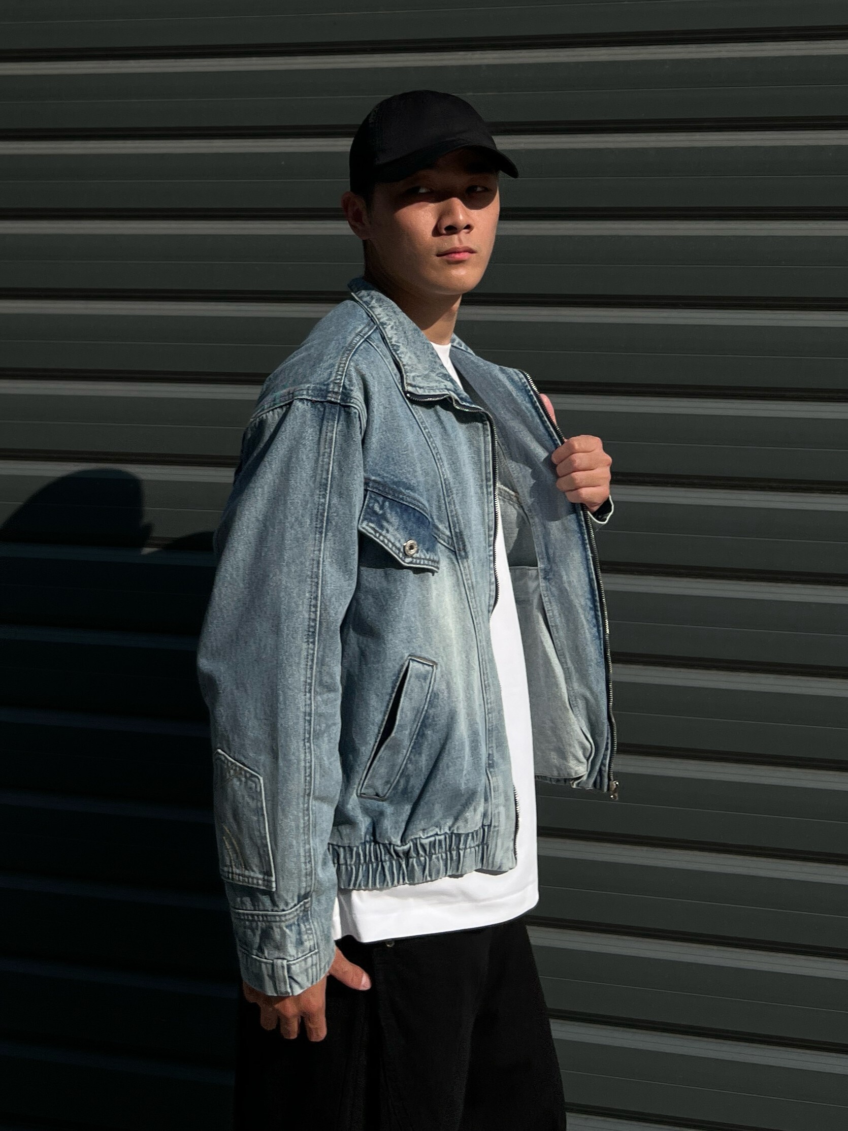 [1atm] 結構-剪裁牛仔外套