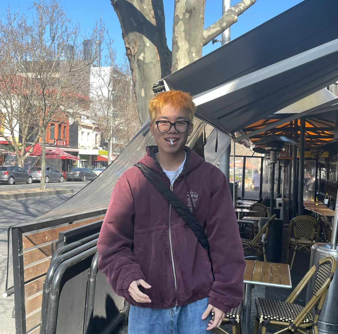 ［HAO NICE] 秋來 Stussy水洗做舊黑8刺繡Logo夾克拉鍊棉服外套棉服