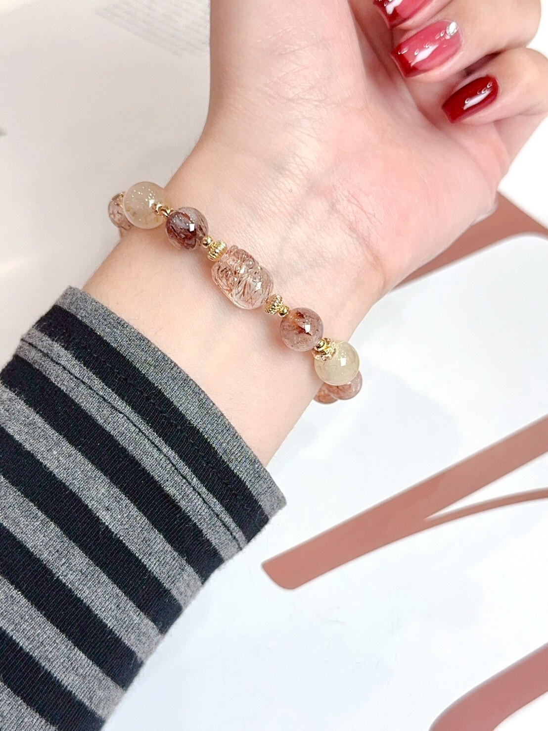 八方來財|黑金超貔貅/鈦晶手鍊