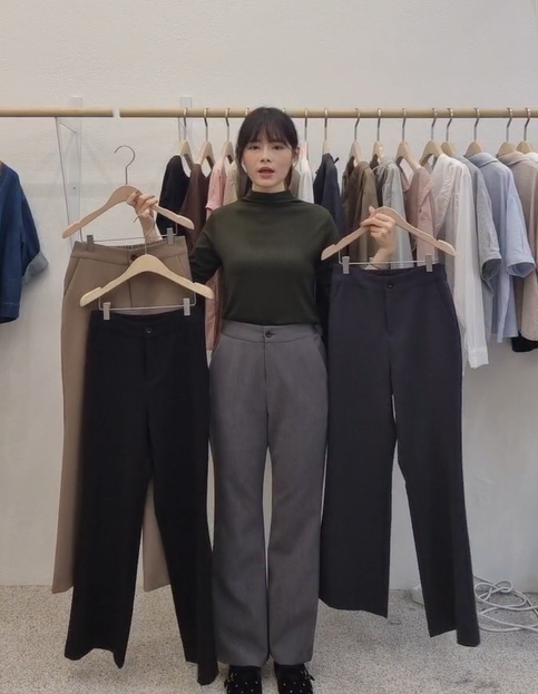 FP5141 後橡筋微喇叭西褲 (S/M/L)