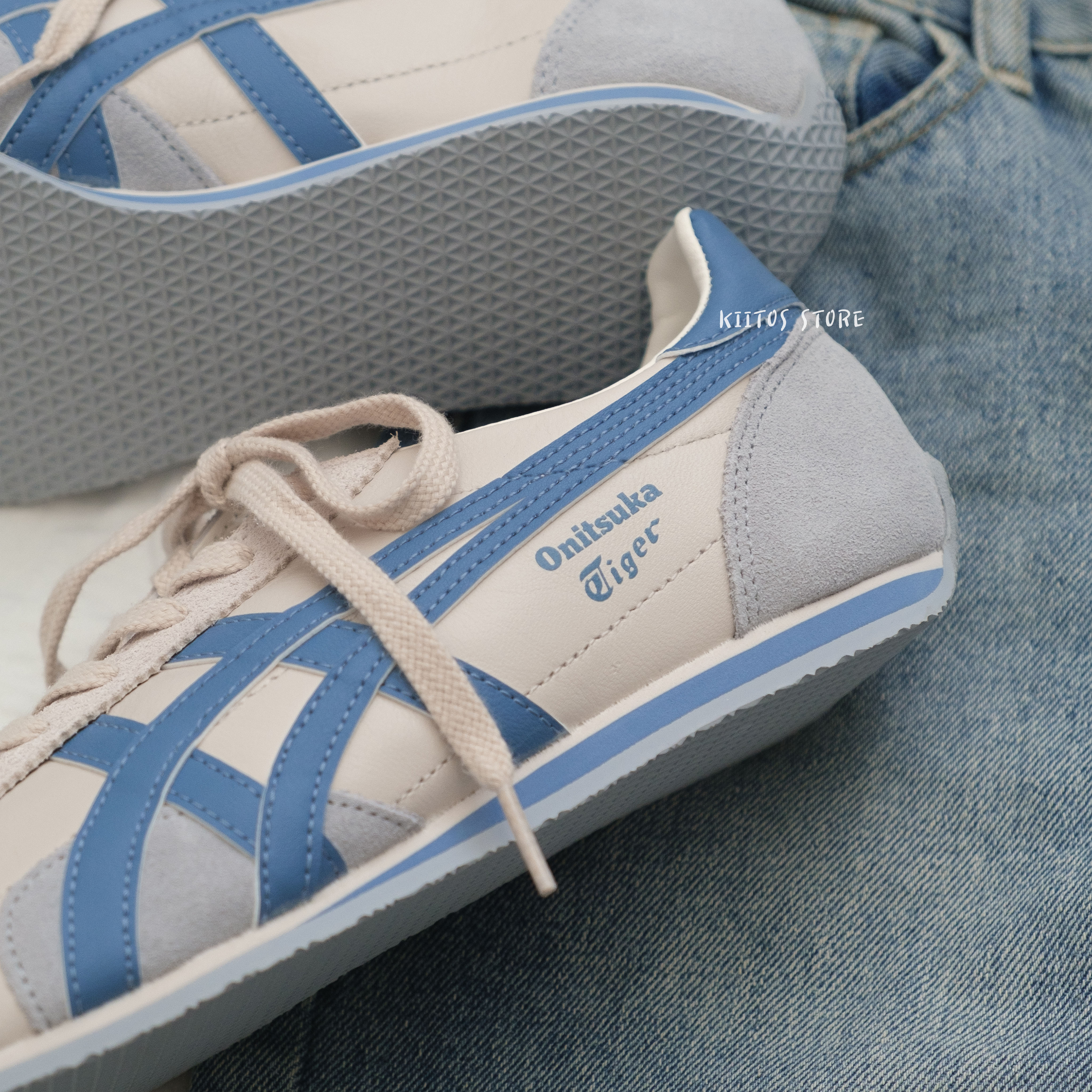 Onitsuka Tiger Runspark 鬼塚虎 海鹽乳酪 復古 皮革 德訓鞋 奶油白藍 1183B480-250