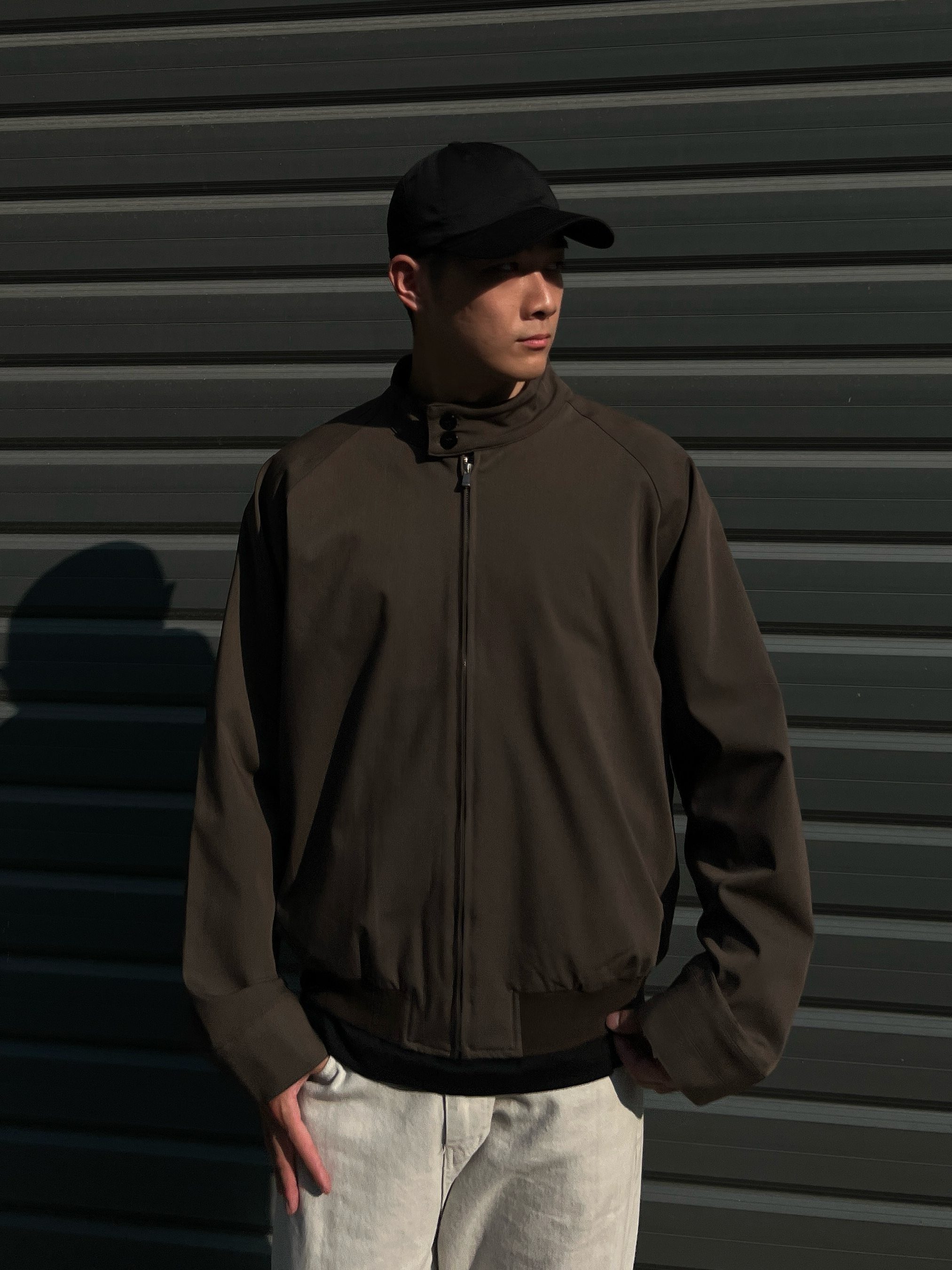 [1atm] 雙扣-落肩防風外套