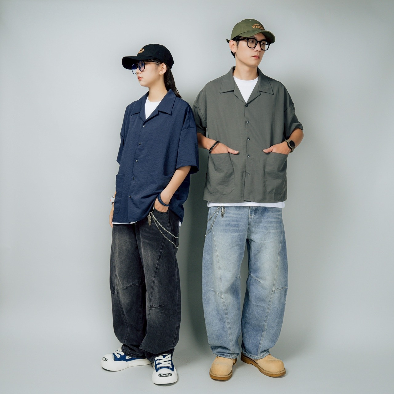 《台灣現貨》V0002｜微彎刀立體剪裁牛仔褲