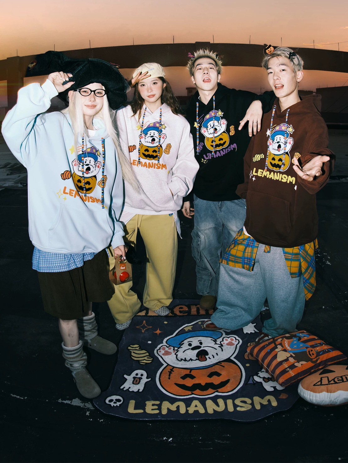 LEMANISM 萬聖節限定 南瓜狗狗帽T