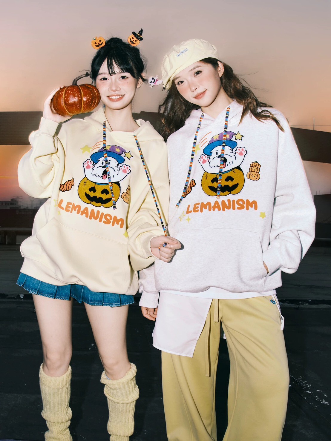 LEMANISM 萬聖節限定 南瓜狗狗帽T