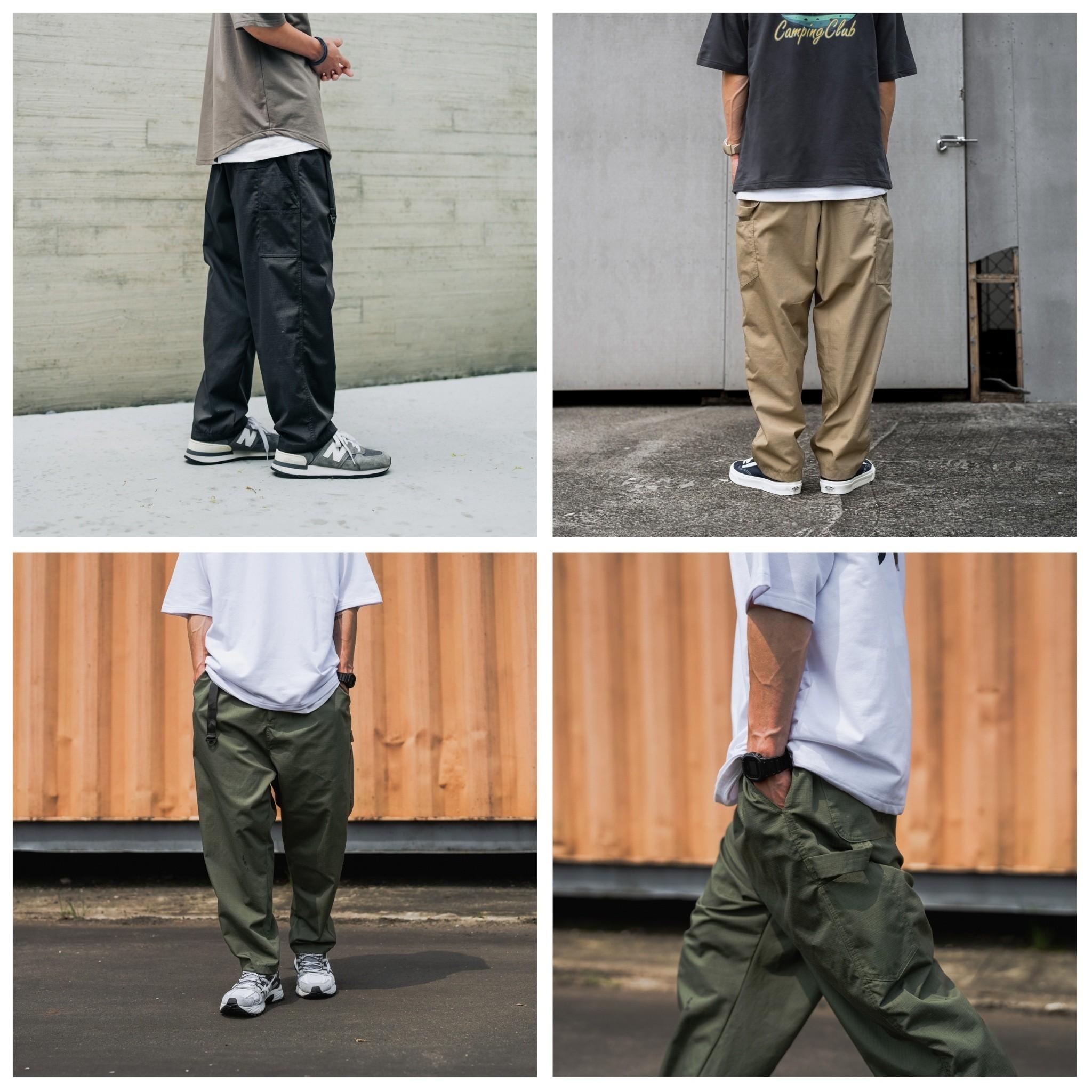 《台灣現貨》012｜抗撕裂腰帶工裝長褲｜黑色/軍綠/卡其