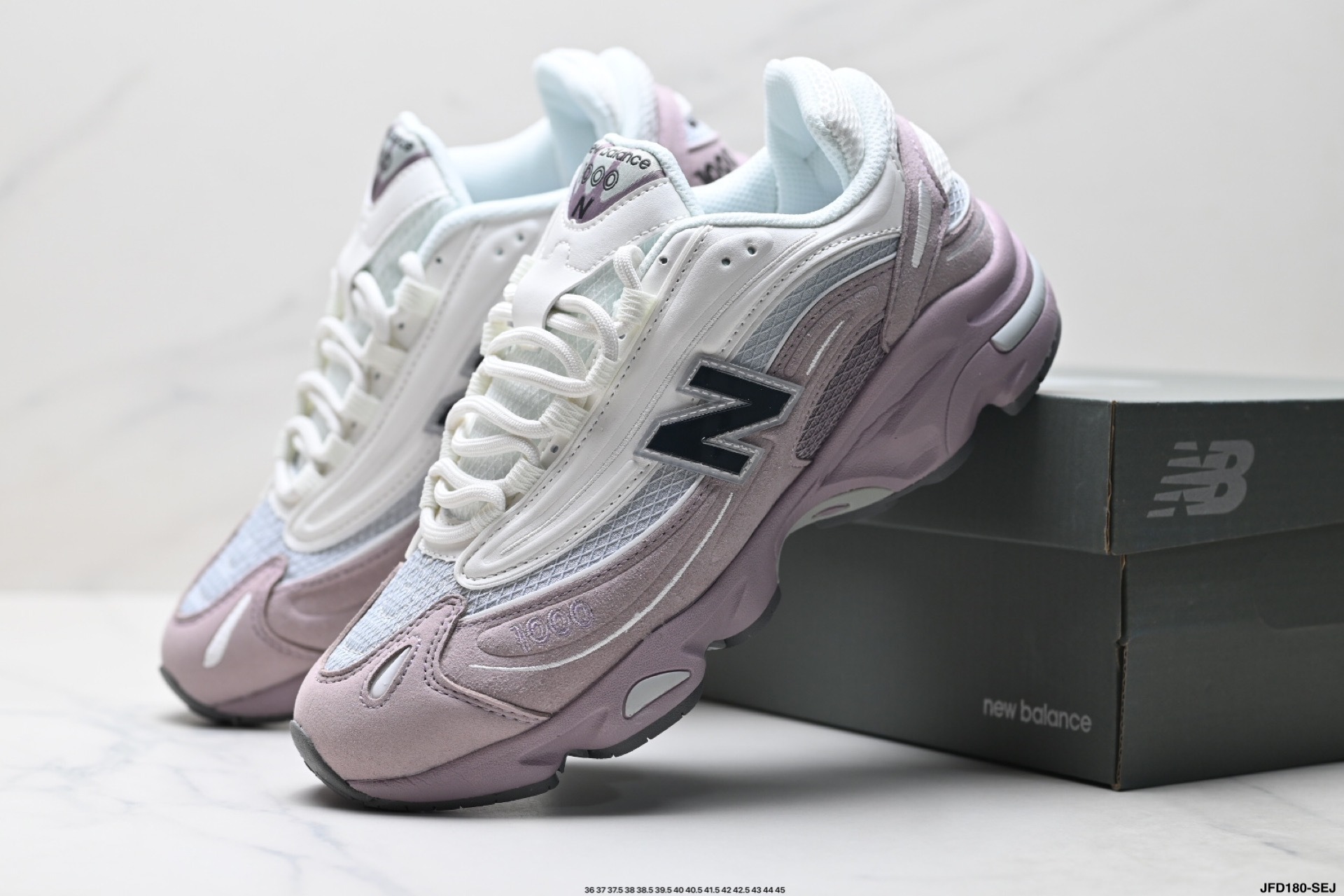 New Balance 1000系列 紫色 低幫復古老爹風休閒運動跑步鞋