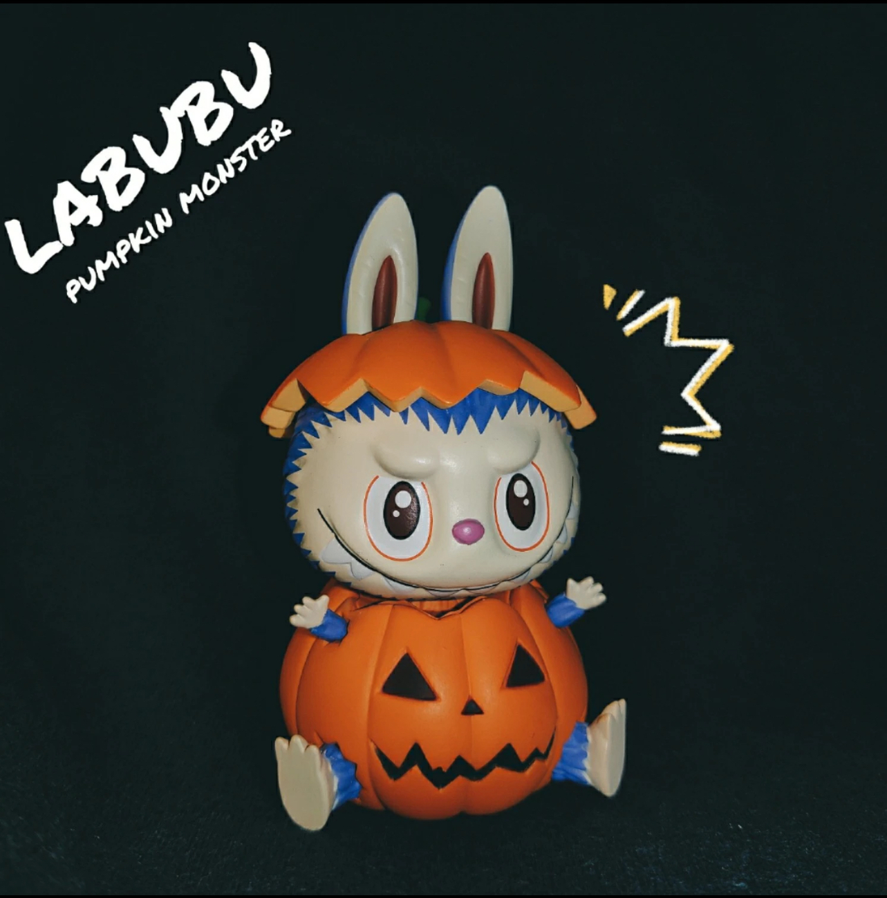 LABUBU萬聖節南瓜手辦擺設自己配燈仔
