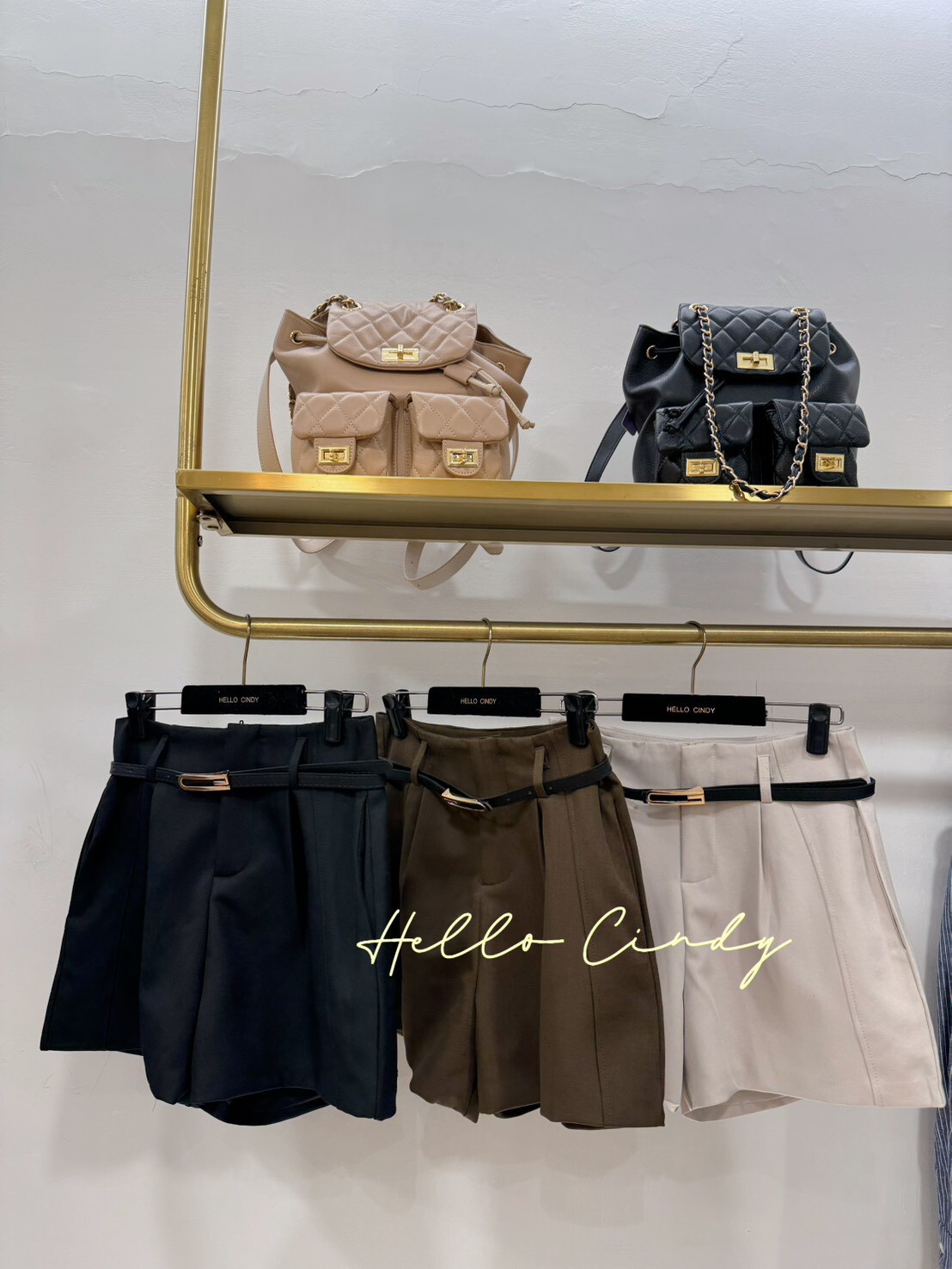 B10097 Cindy大推～超顯瘦附腰帶質感西裝短褲