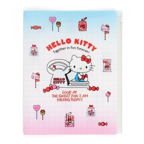 日本 Sanrio 6層文件夾附夾鏈袋