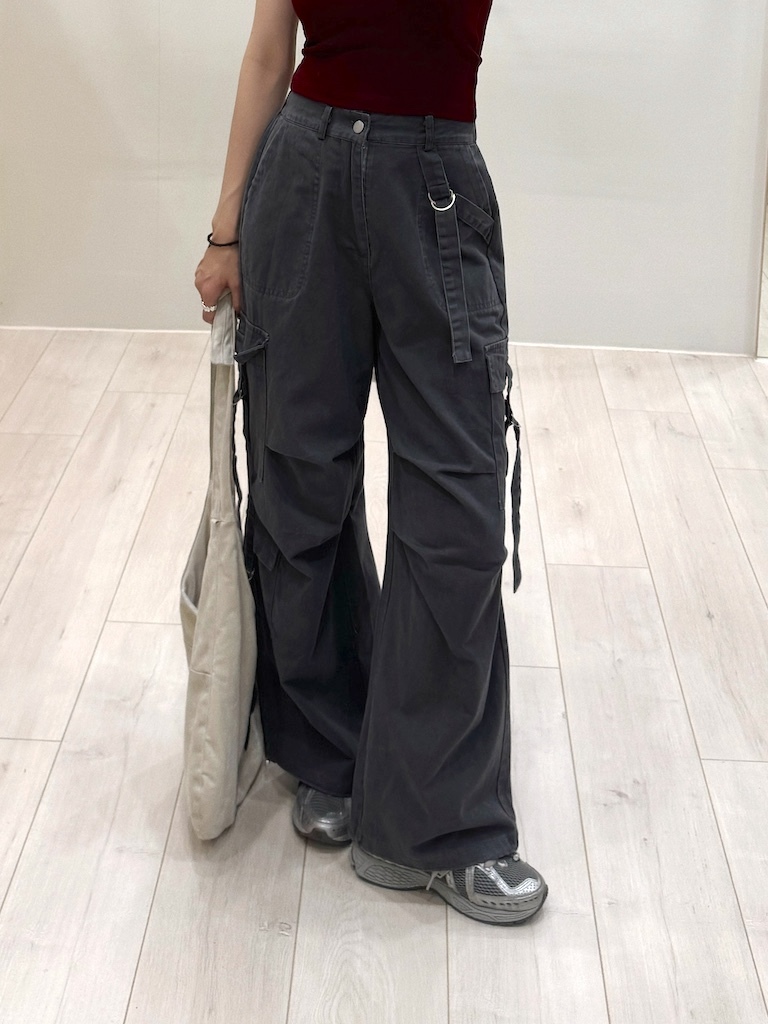 帥的天花板 工裝抽繩褲