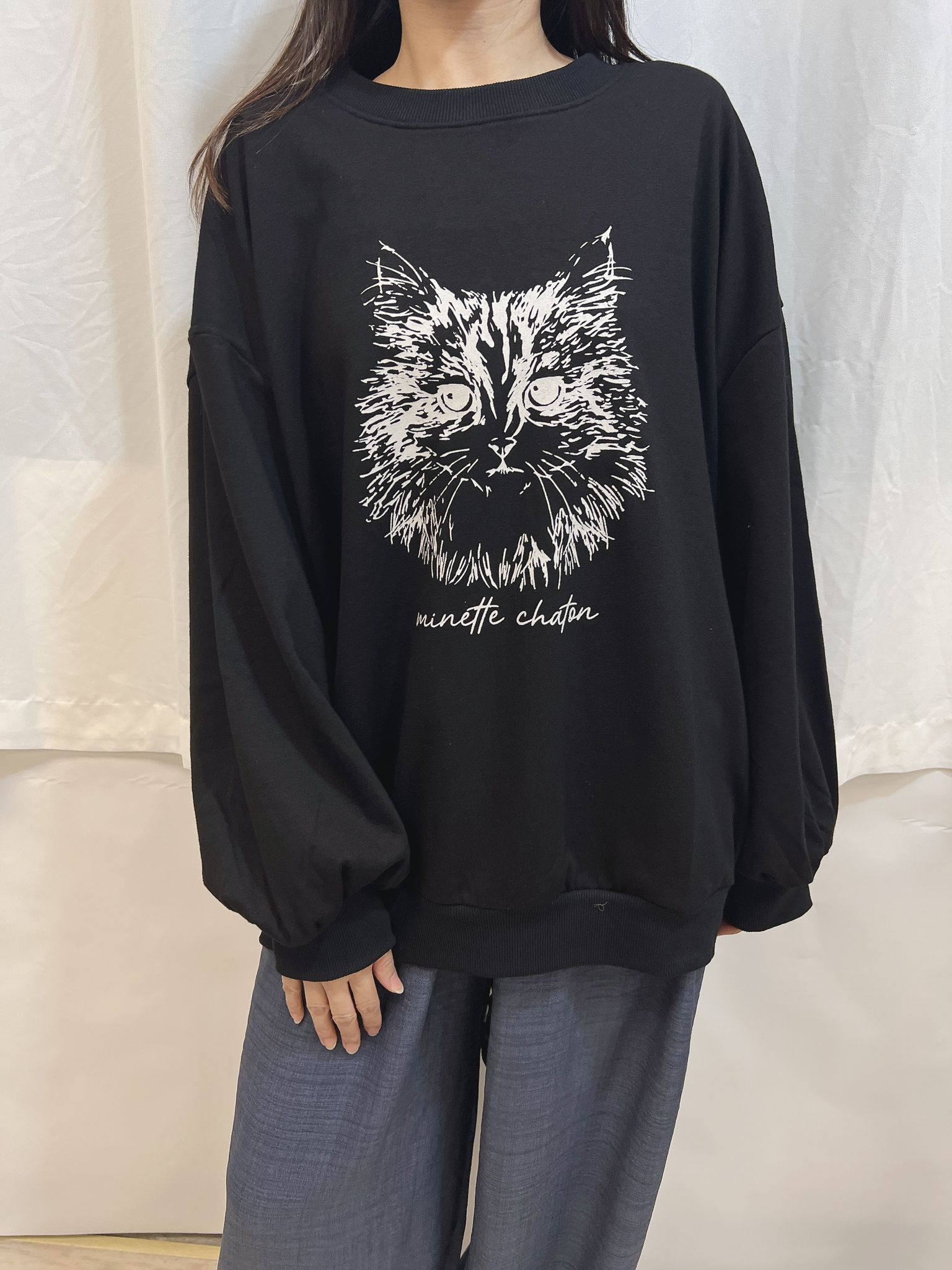 LN  貓咪印花 TOP