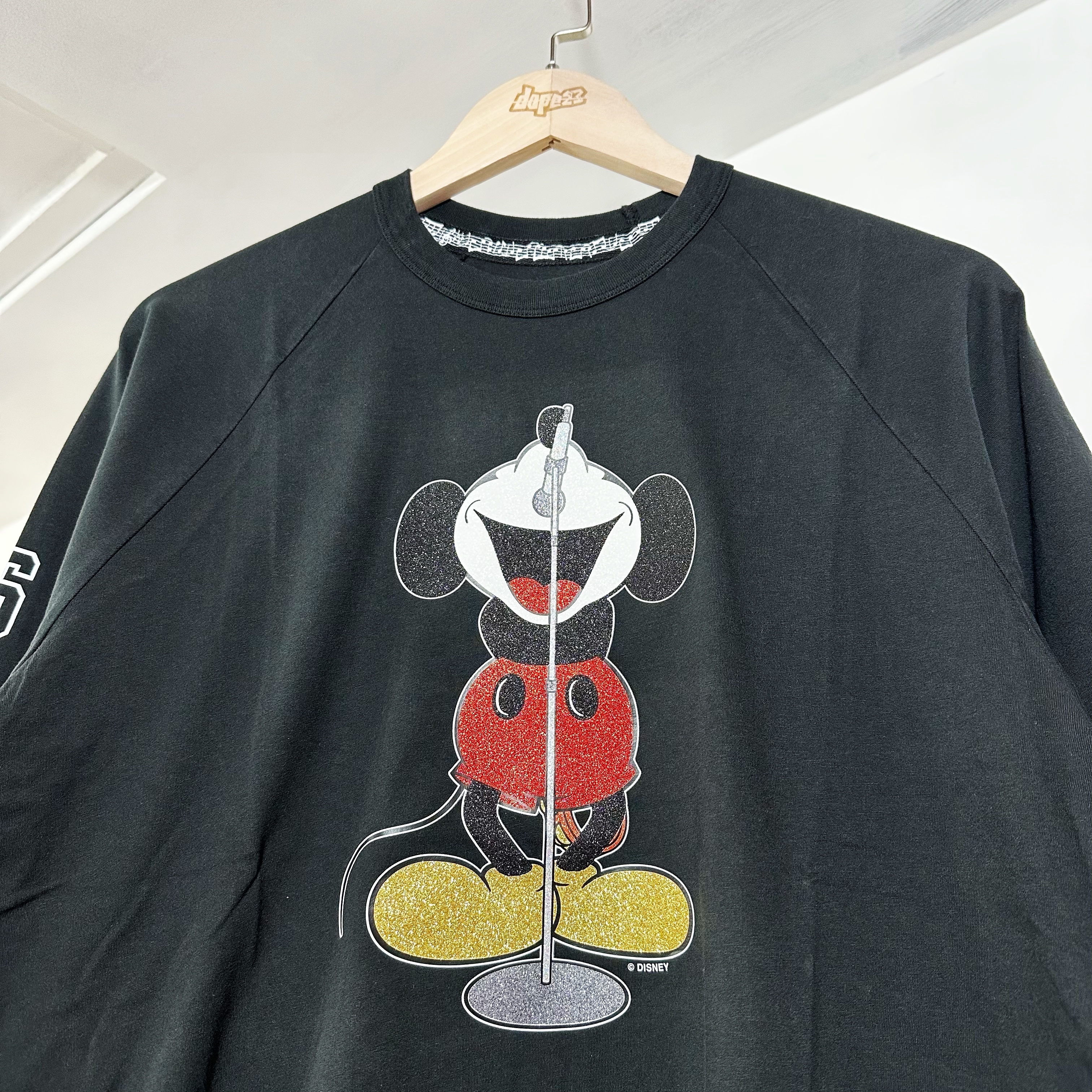 Supreme®/Number (N)ine®/Mickey Mouse Raglan L/S Top Bla