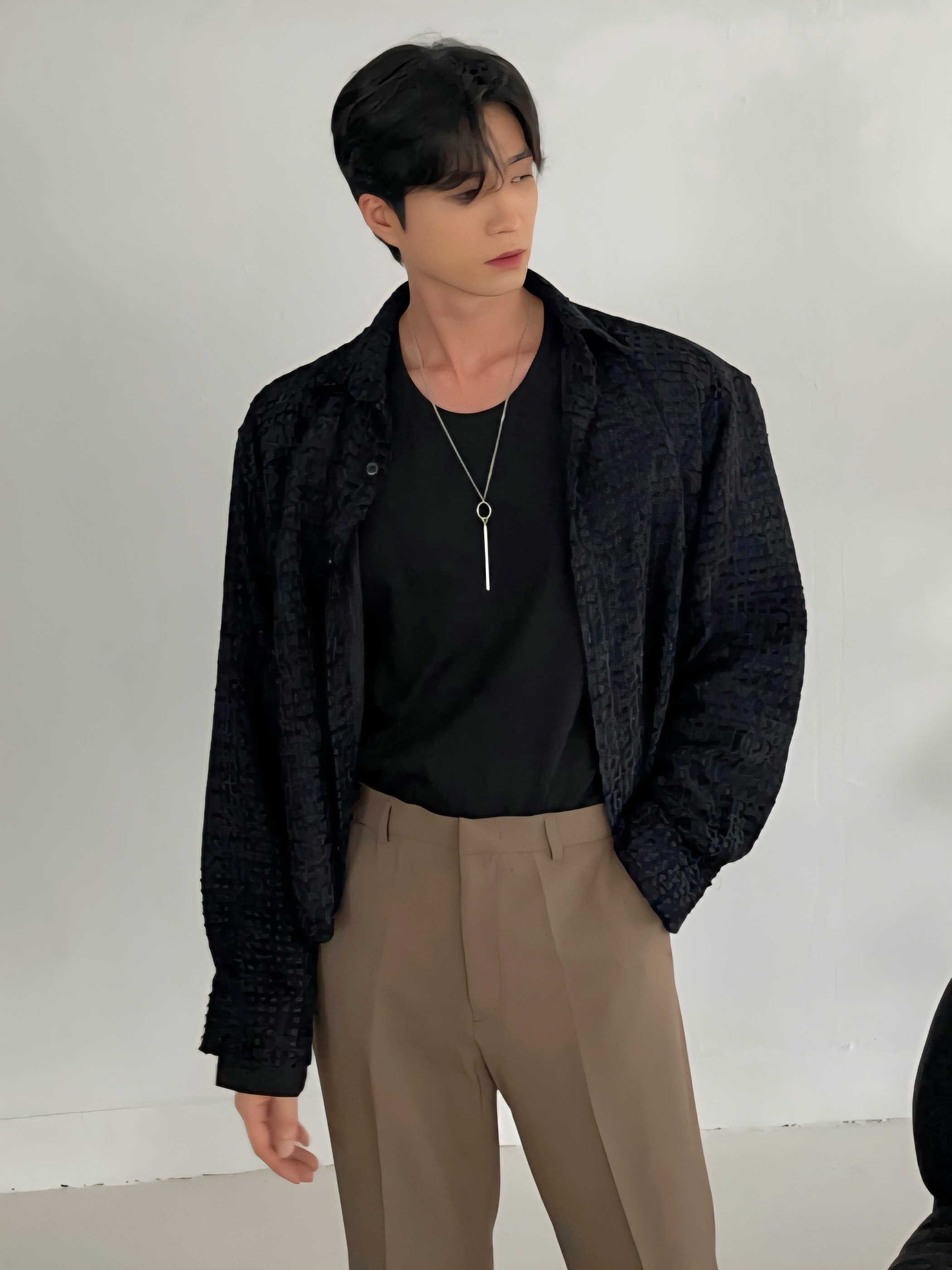 方型法蘭羊絨短款外套