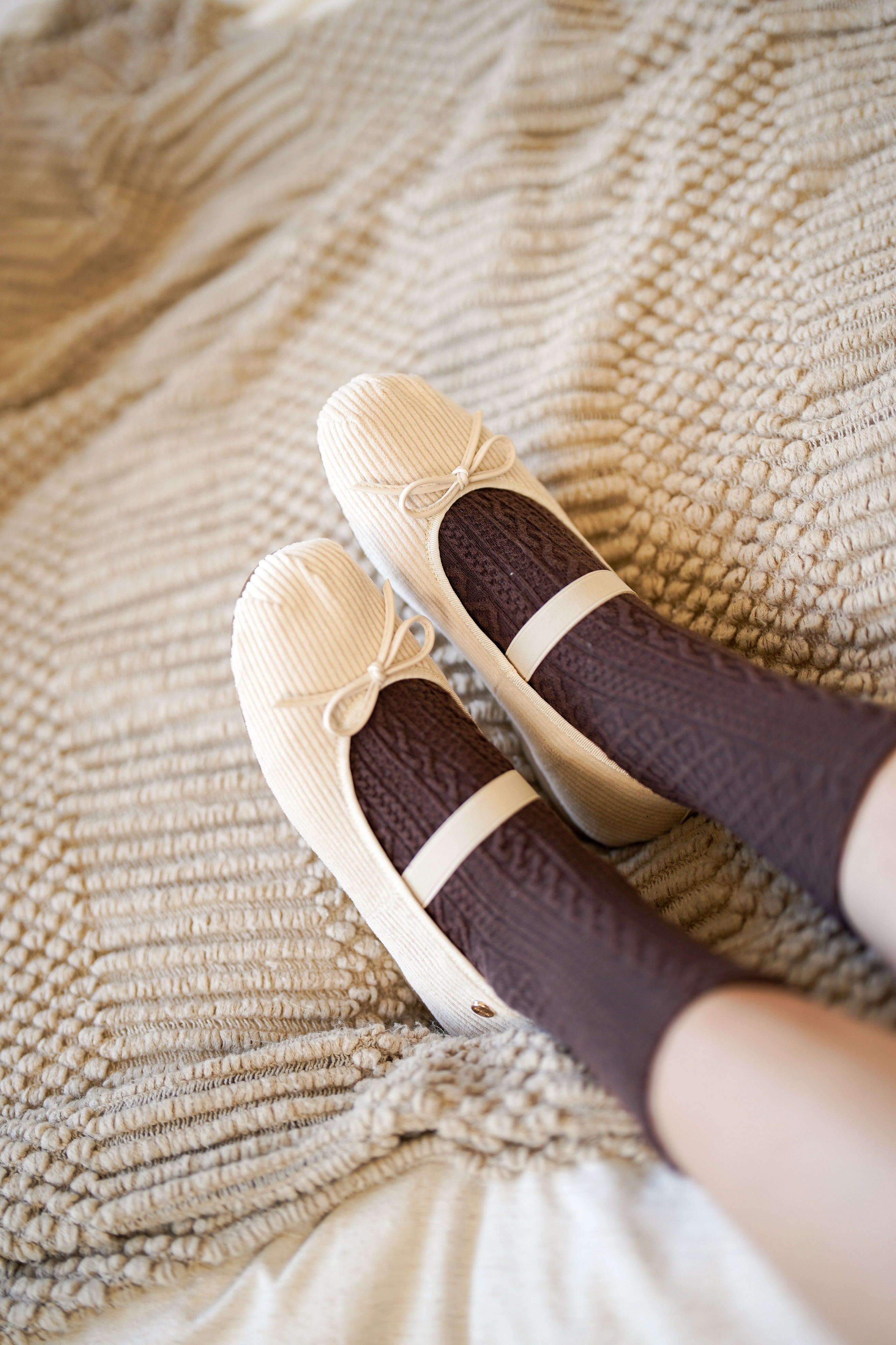 SHOE062 Molly Corduroy Ballet Shoes