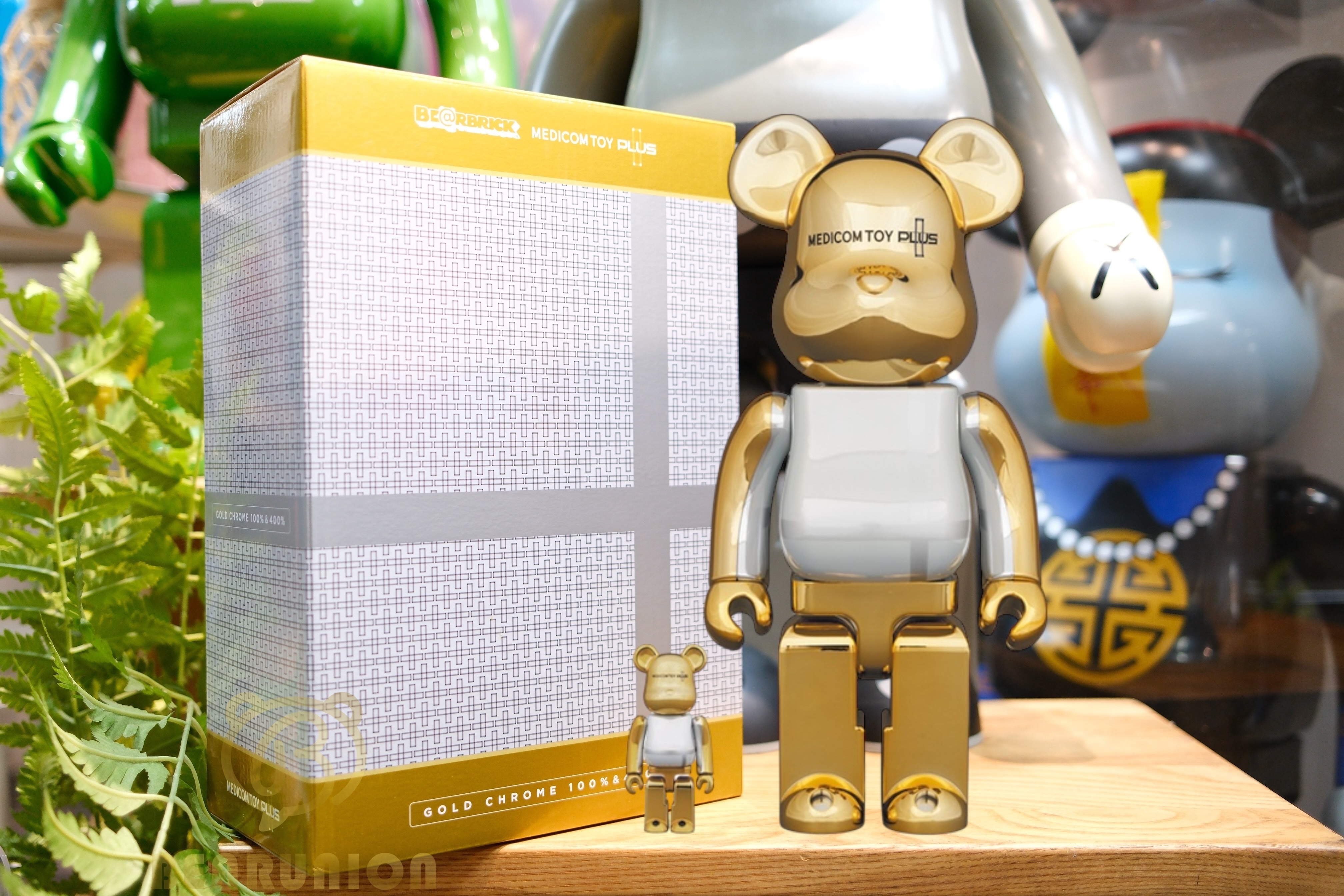 🥇現貨🥇Bearbrick 400% 100% MEDICOM plus gold chrome