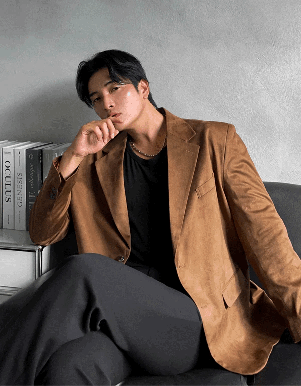 (韓國獨家特價)Veli 絨面革西裝外套