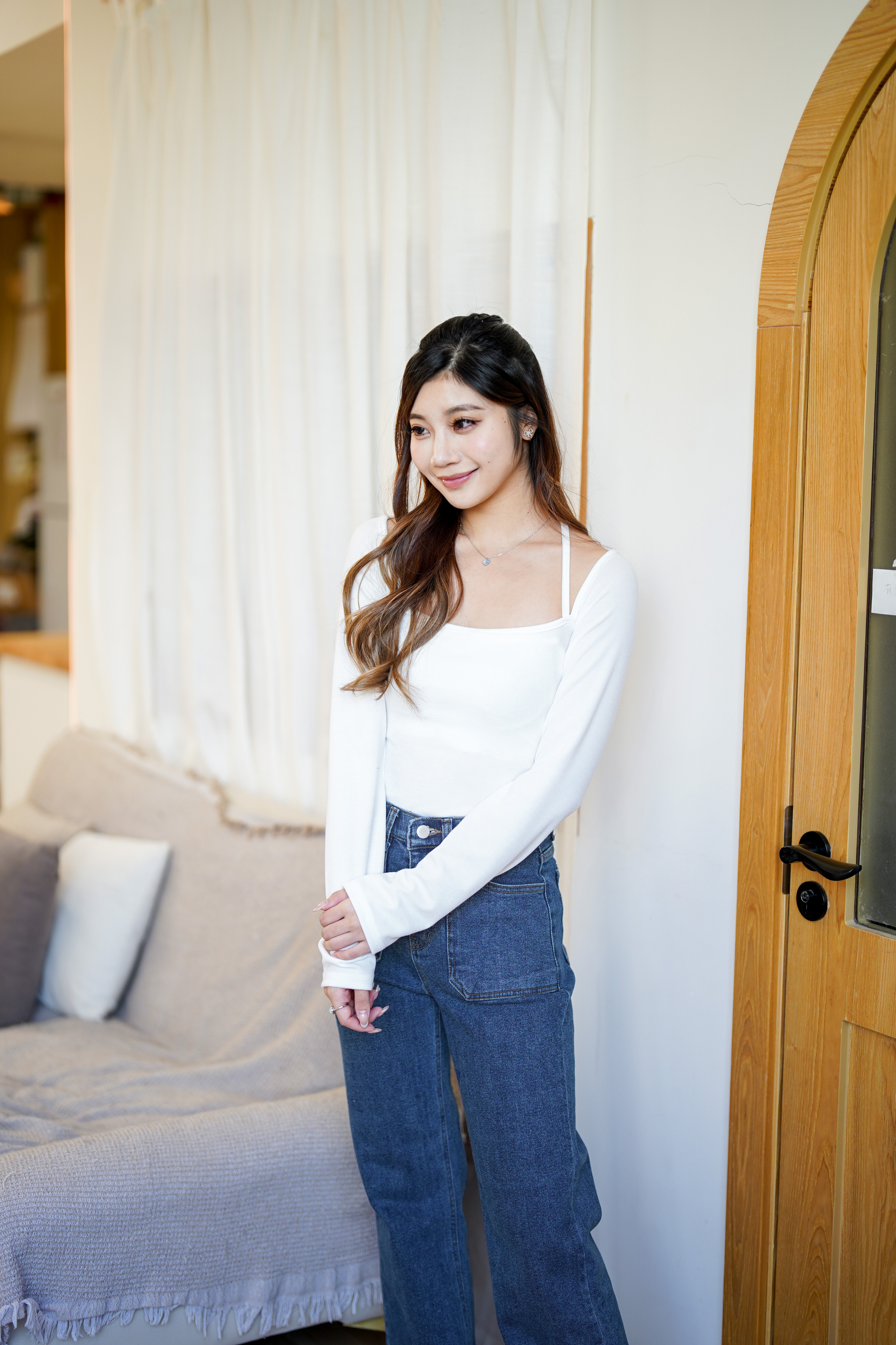 T1404 Selene Halter Light Top