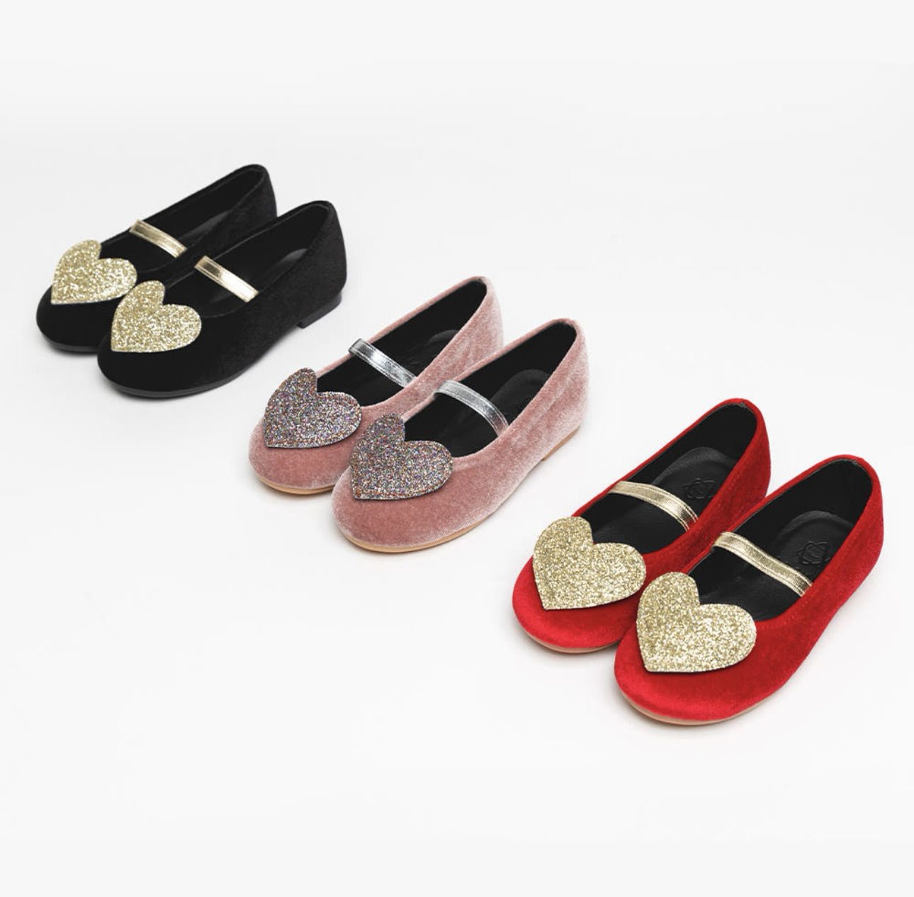 La Stella Heart Mary Jane Flats