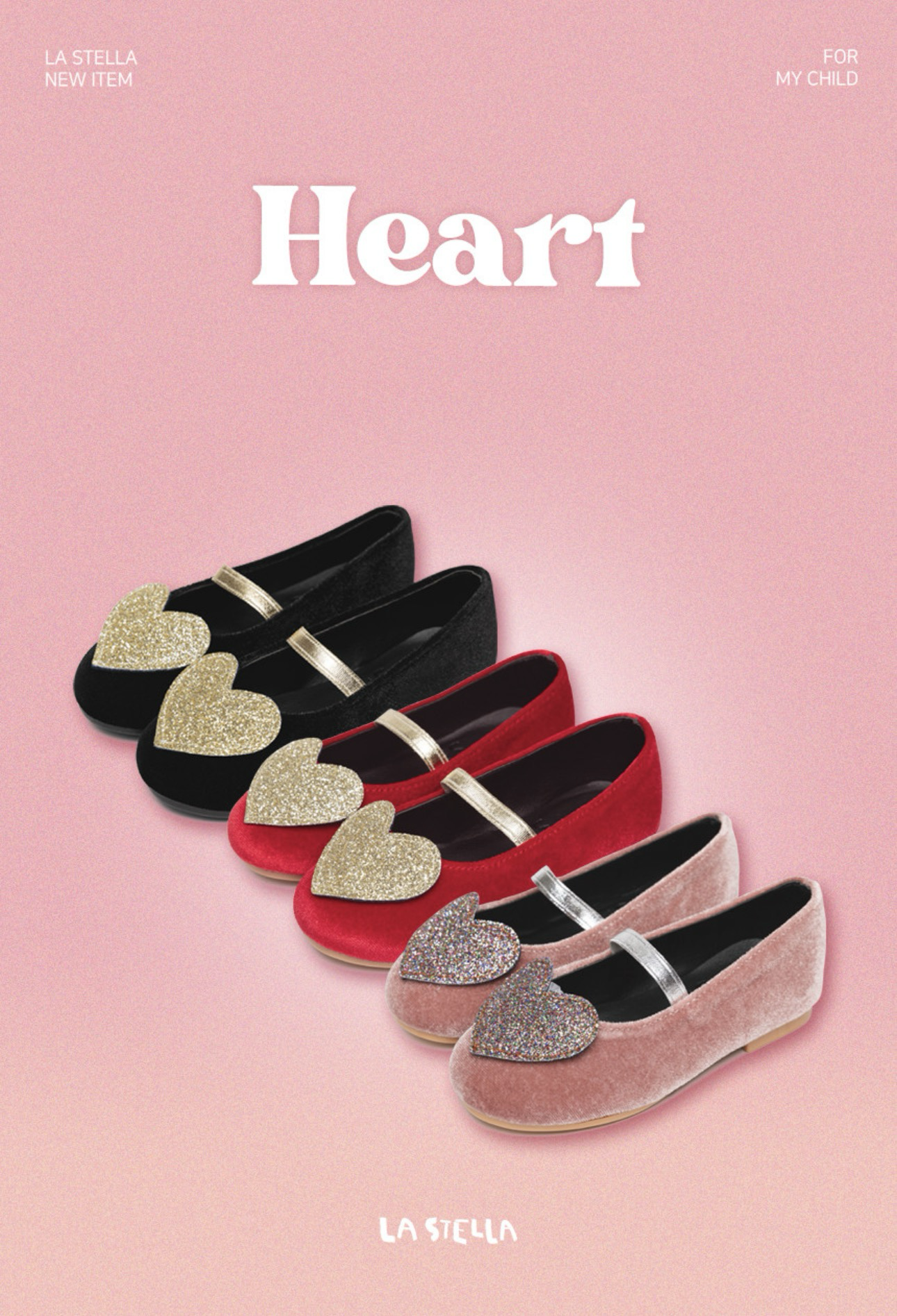 La Stella Heart Mary Jane Flats