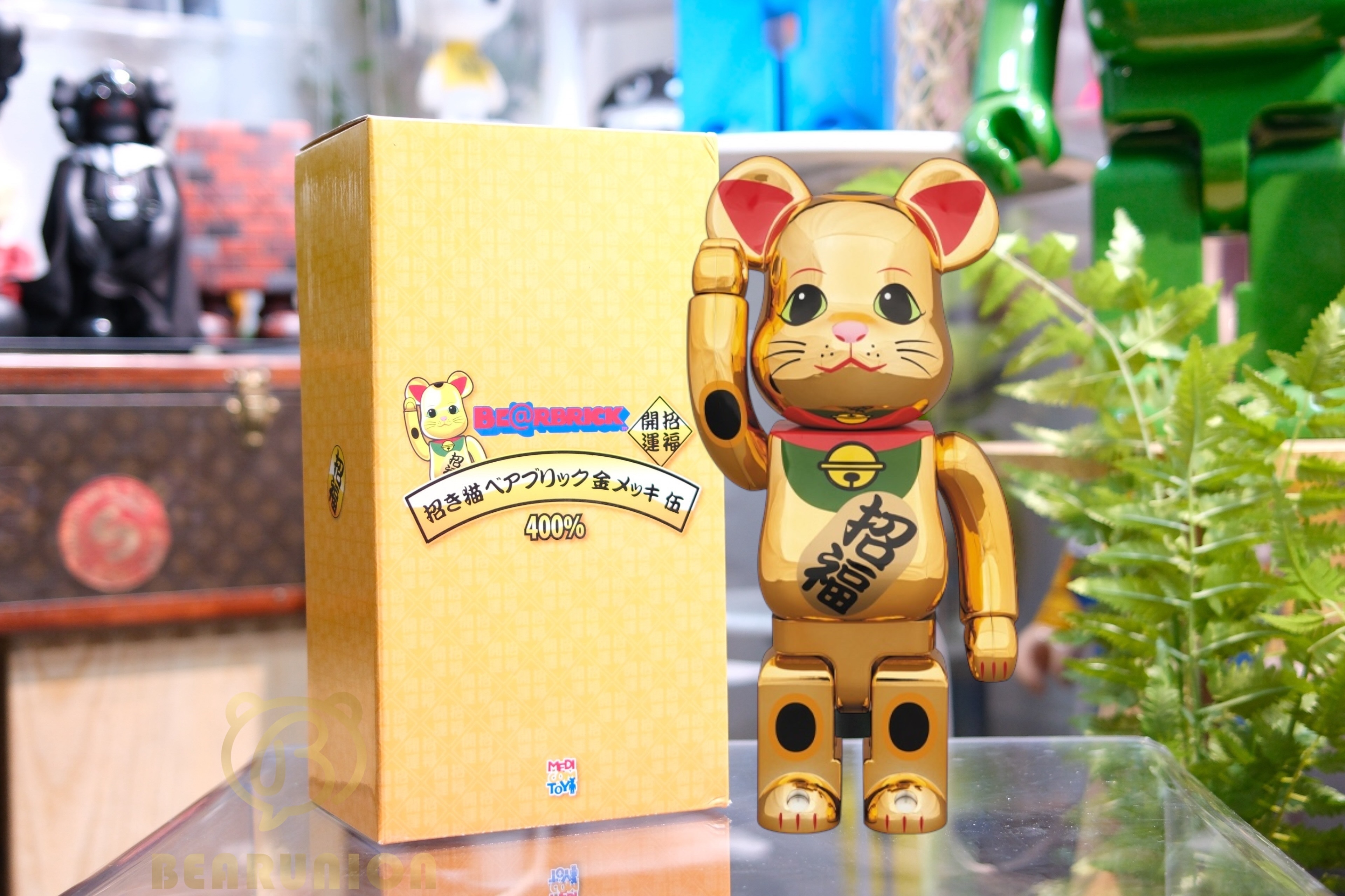 🥇現貨🥇Bearbrick 400% 招き猫 金メッキ 伍 2017