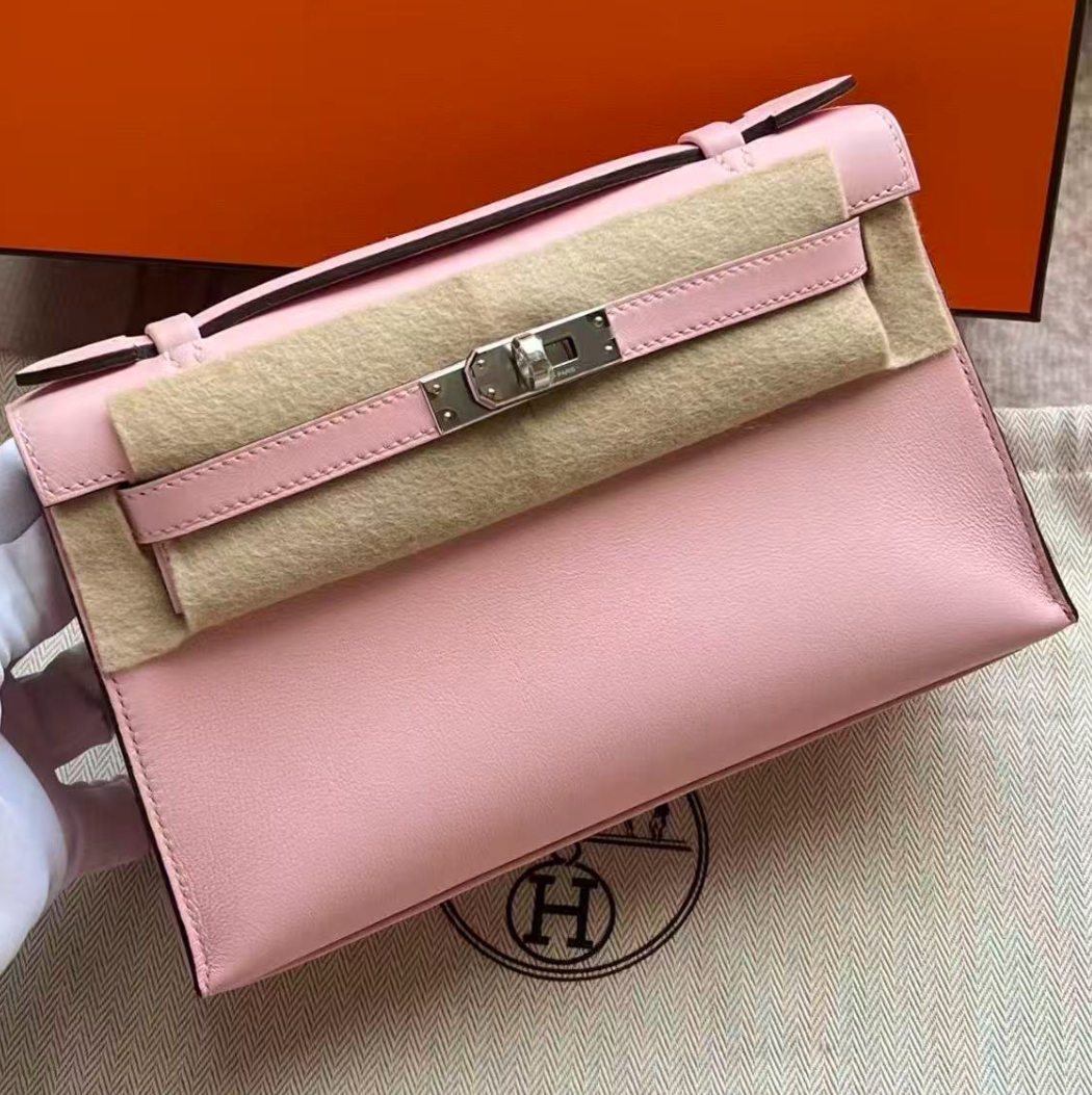Kelly pochette 3Q rose Sakura cc swift K