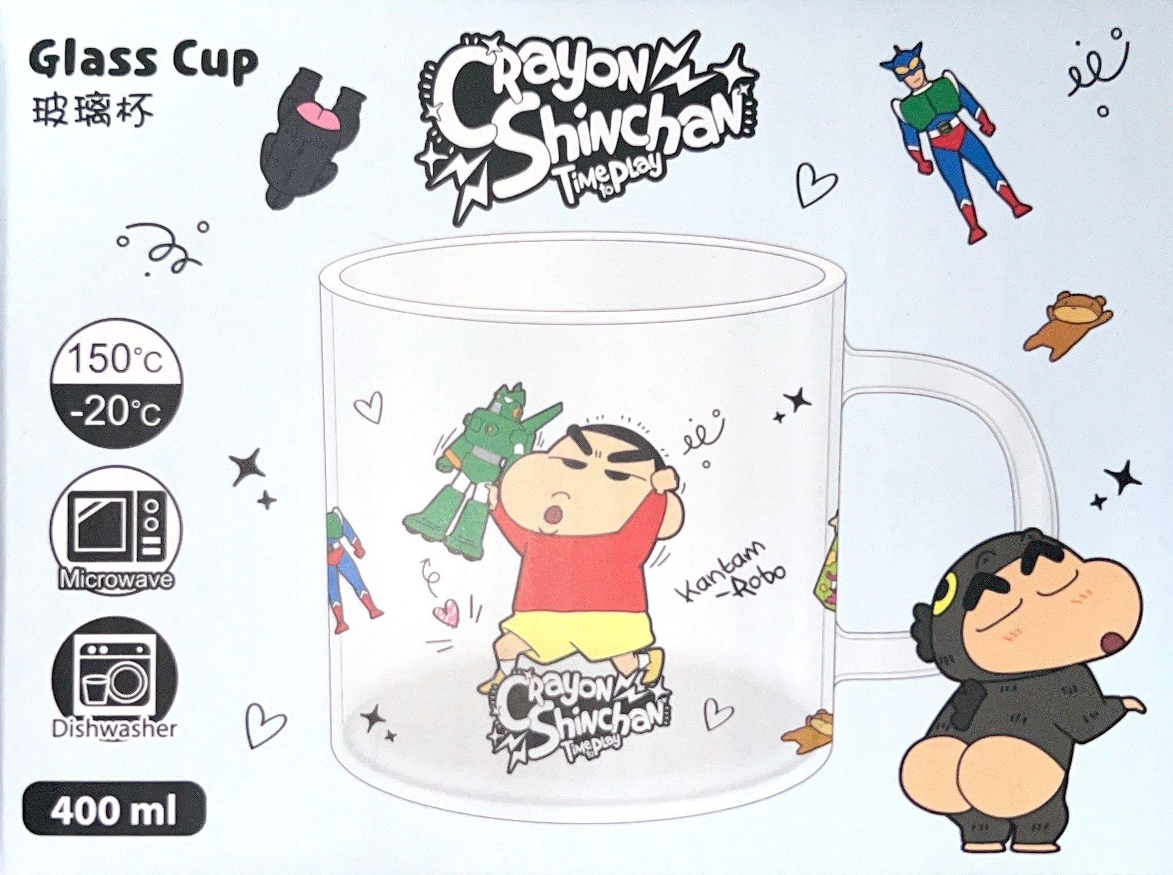 蠟筆小新 有耳玻璃杯