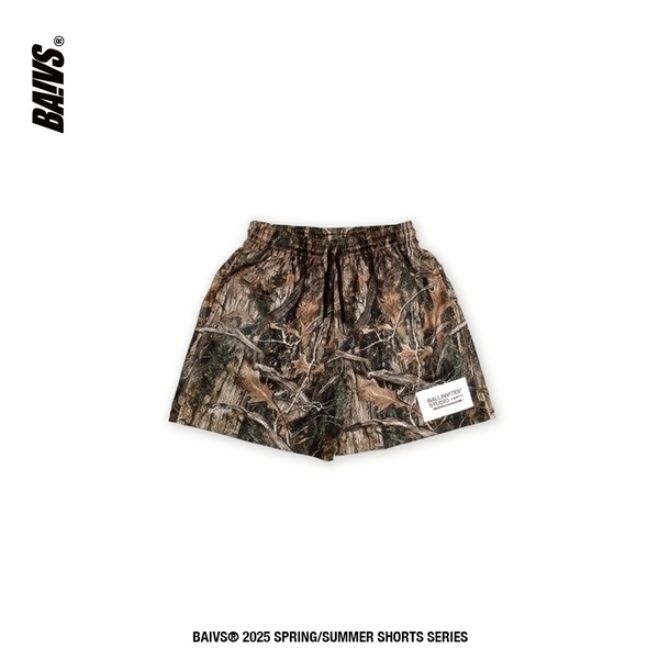 Baivs Forest Shorts BSF1281C 男 球參 球褲 短褲 樹林迷彩 雙層 網眼 棕 黑
