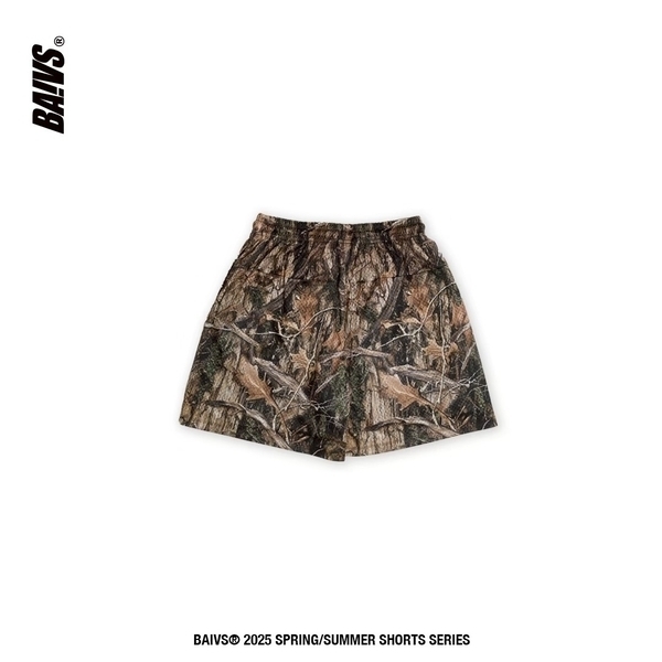 Baivs Forest Shorts BSF1281C 男 球參 球褲 短褲 樹林迷彩 雙層 網眼 棕 黑