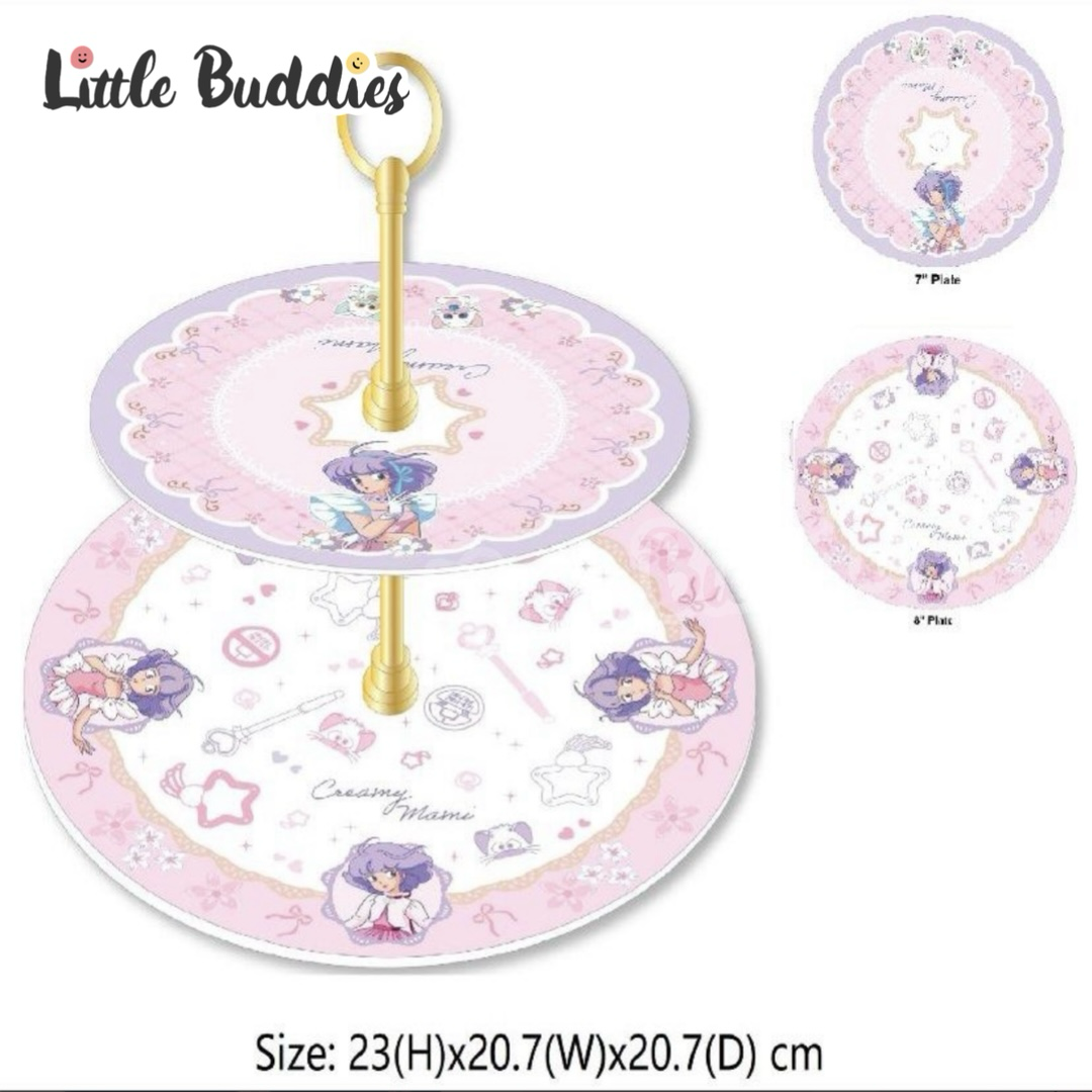 港版小忌廉 陶瓷雙層蛋糕架