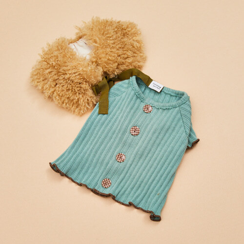 Louisdog 雲霧翡翠開襟線衫